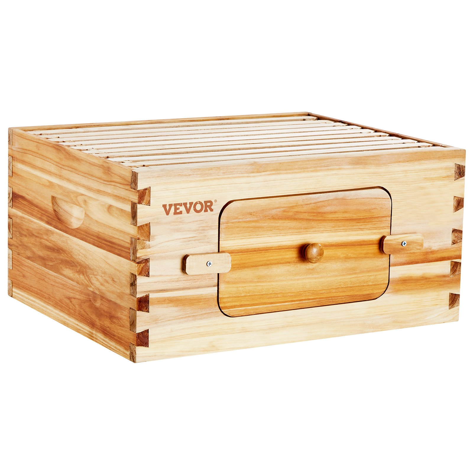 Langstroth Deep Beehive Kit, 10 Frames, Waxed Fir Wood, Window