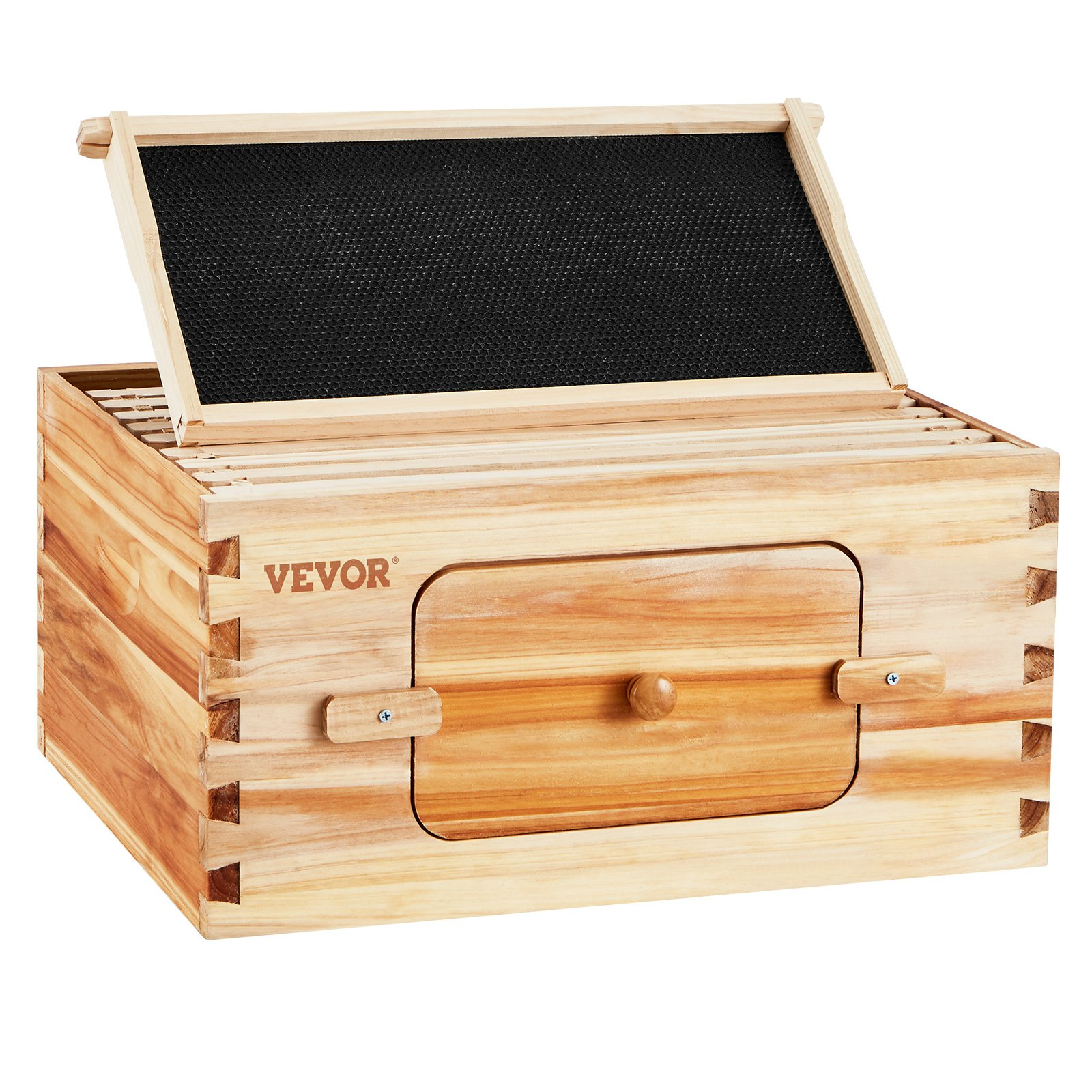 Langstroth Deep Beehive Kit, 10 Frames, Waxed Fir Wood, Window