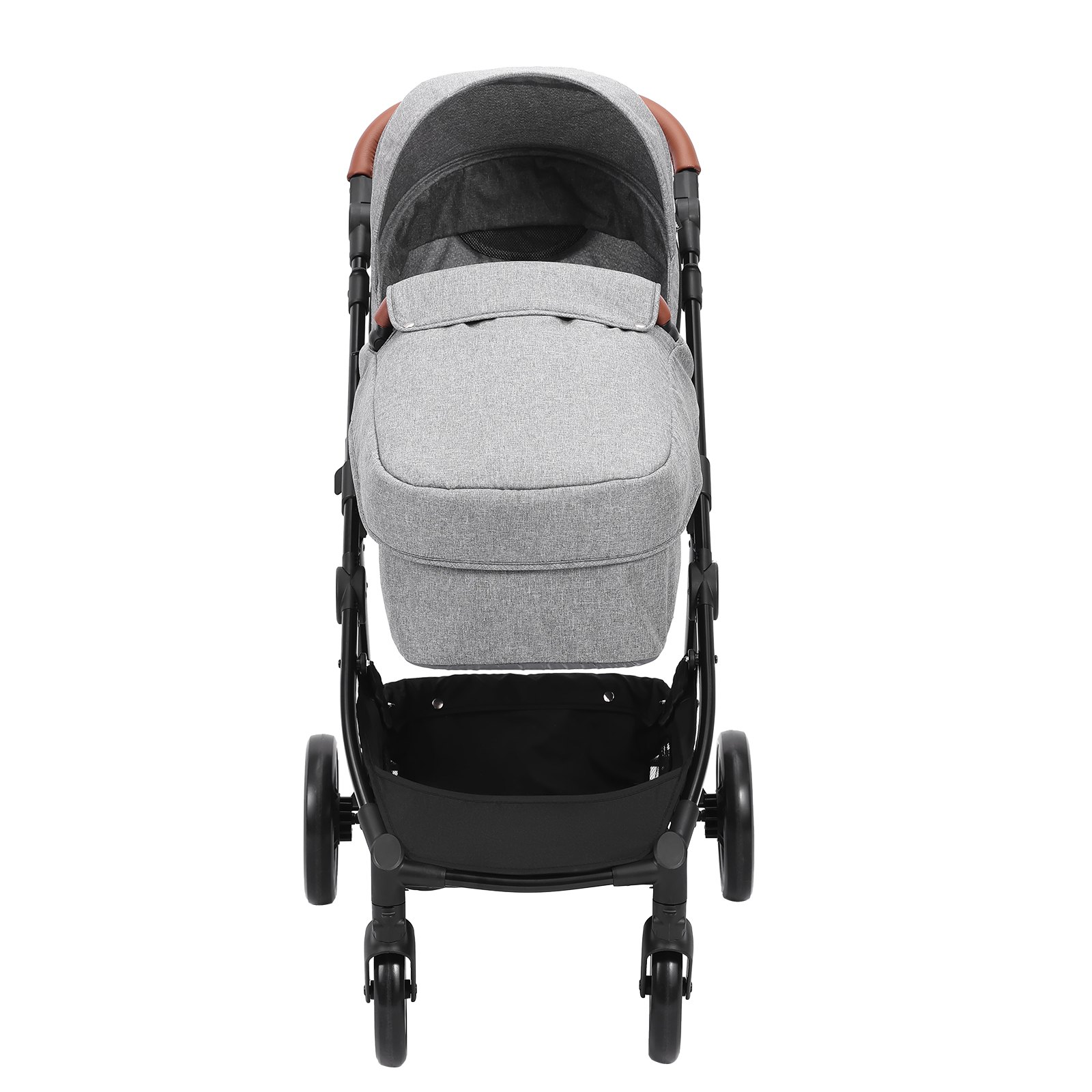 Standard Baby Stroller w/ Bassinet Foldable & Reversible Seat 3-Position Recline