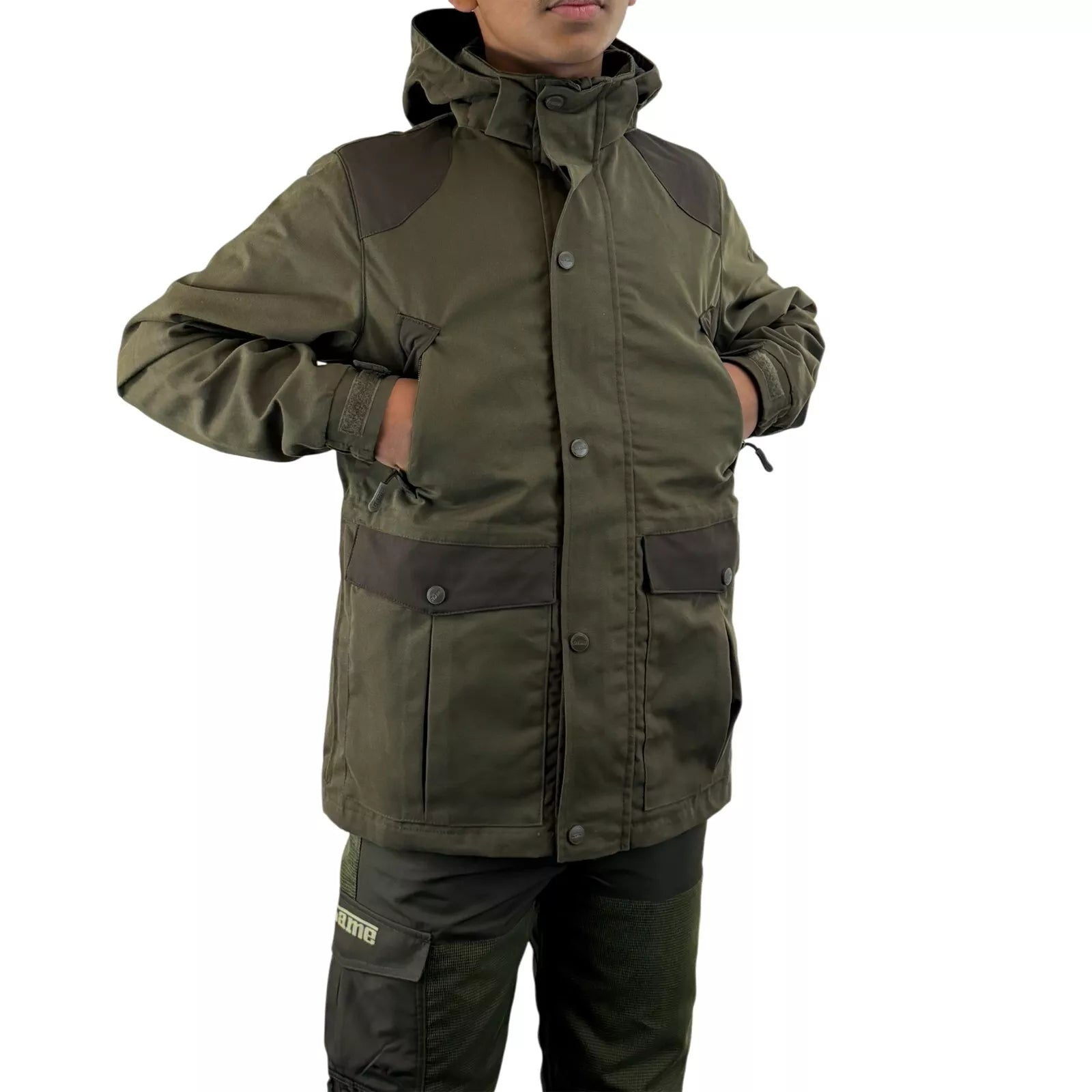 Kids Game Forrester Waterproof Jacket & Trouser Fishing Hunting Outdoor Raincoat - Picture 18 of 24
