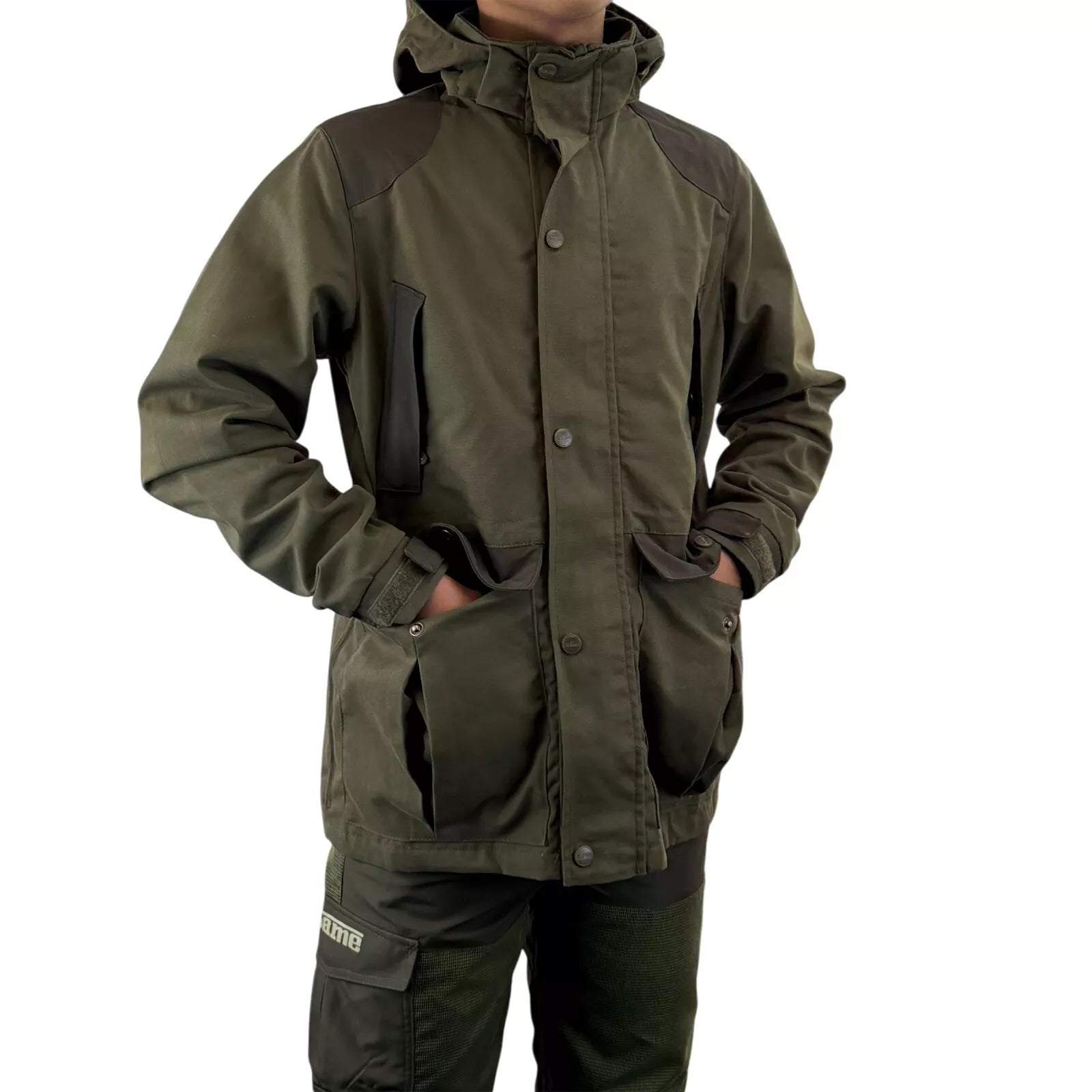Kids Game Forrester Waterproof Jacket & Trouser Fishing Hunting Outdoor Raincoat - Picture 19 of 24
