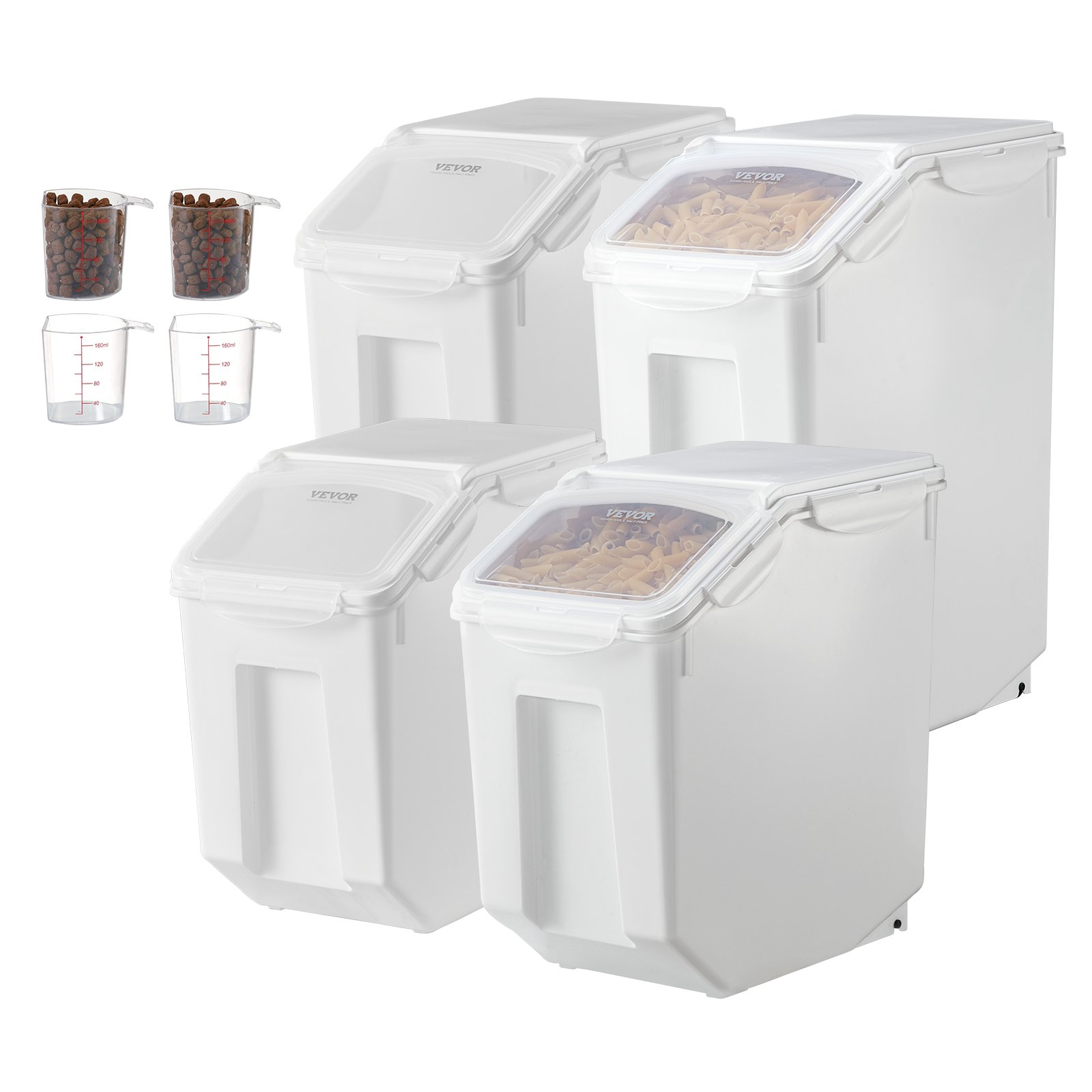 3.5Galx2 + 4.5Galx2 Ingredient Storage Container Airtight Kitchen Bin