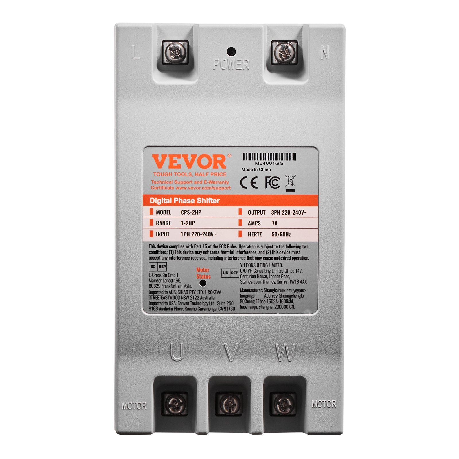 3 Phase Converter 2HP 7A 220V Single to 3 Phase 220V-240V Input/Output - Picture 9 of 10