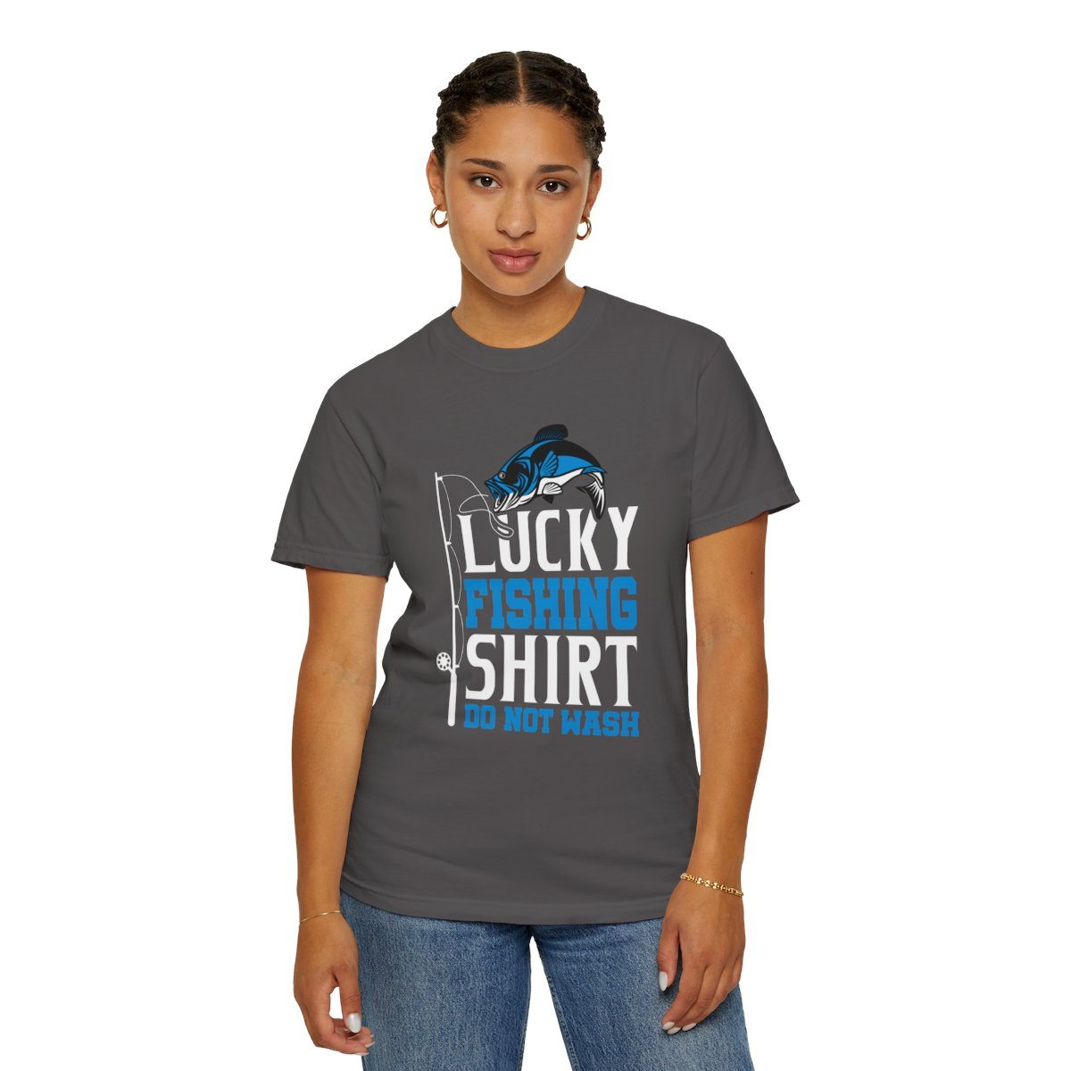 Catch Your Luck with the "Lucky Fishing Shirt, Do Not Wash" T-Shirt - Bild 7 von 48