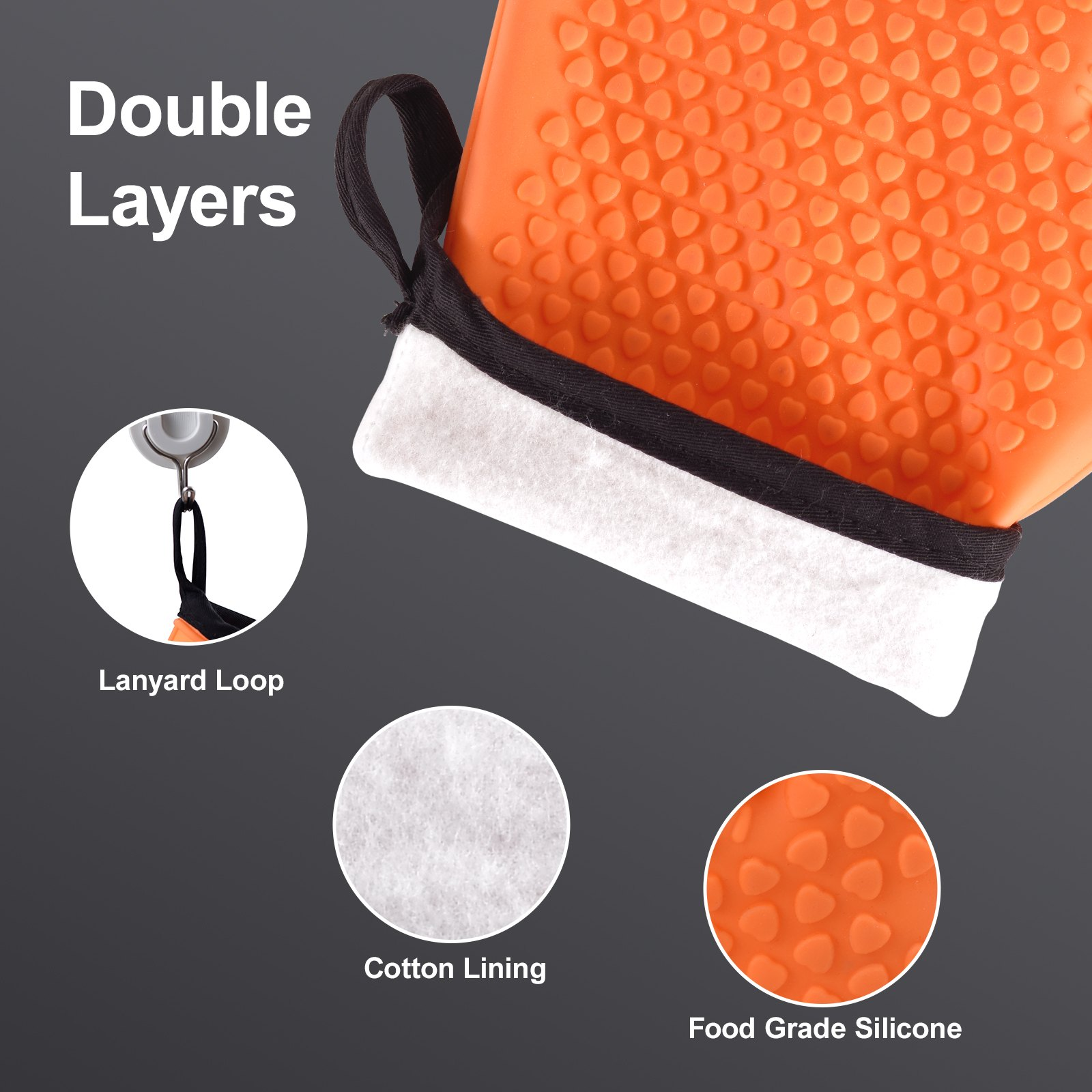 VEVOR Silikon Smoker Ofenhandschuhe, Braten - Bild 2 von 10