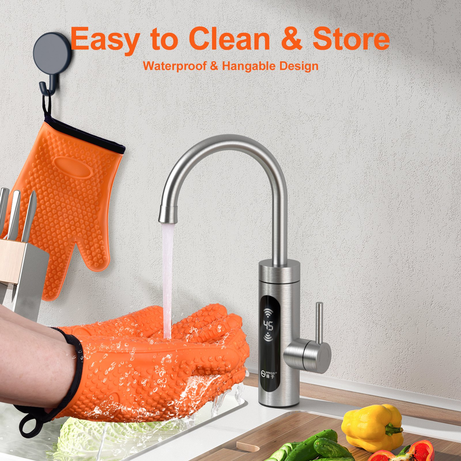 VEVOR Silikon Smoker Ofenhandschuhe, Braten - Bild 5 von 10