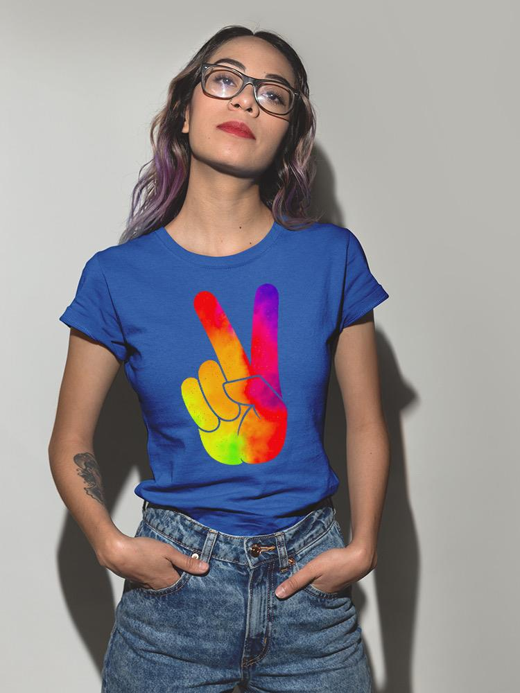 Colorful Peace Sign T-shirt -SPIdeals Designs