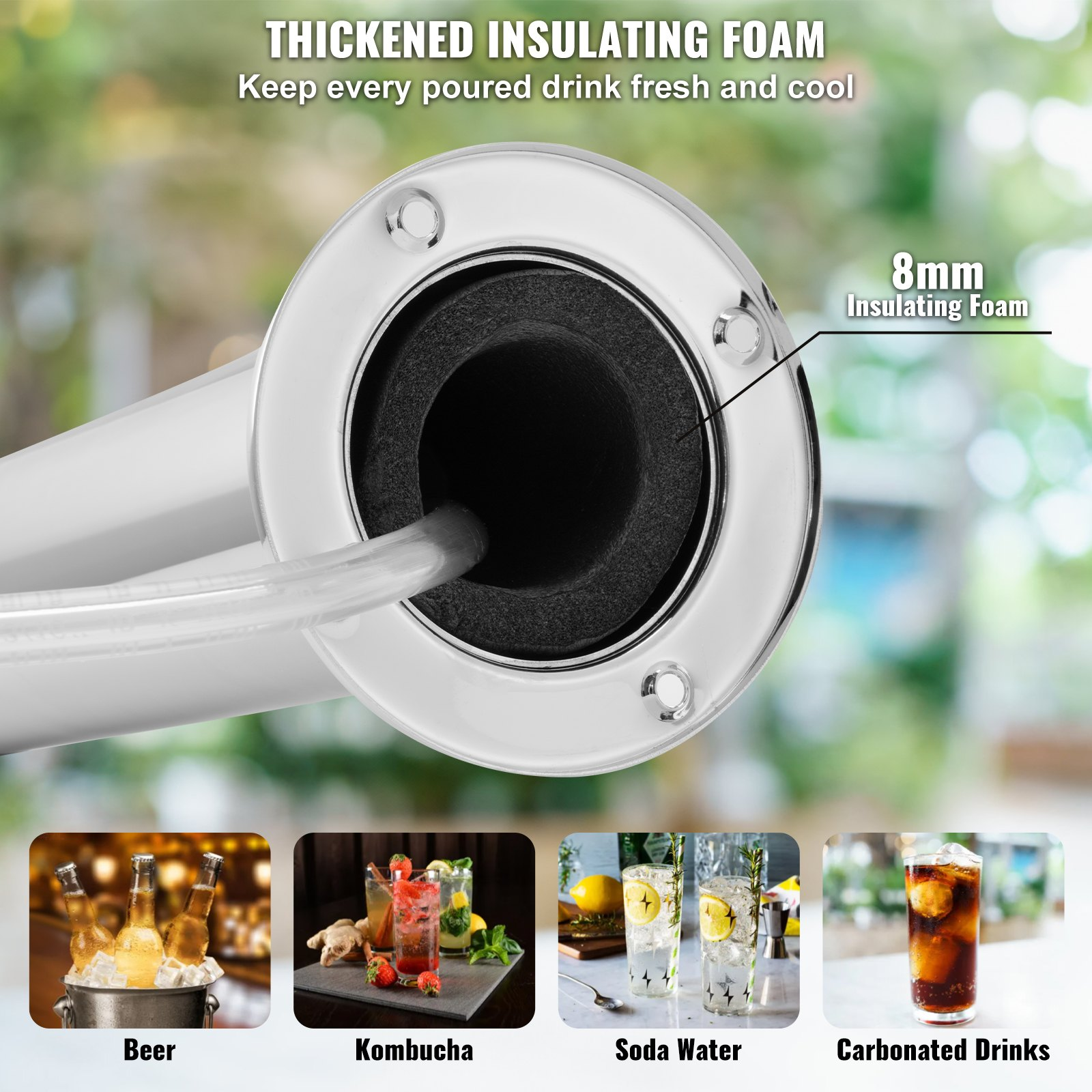 Kegerator Tower Kit, Self-Closing Spring for Party Bar Home