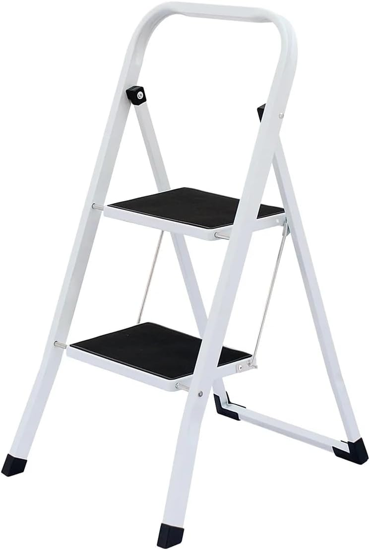 Lightweight Folding Step Stools with Anti-Slip Pedal – 330lbs Capacity (2 or 3 S