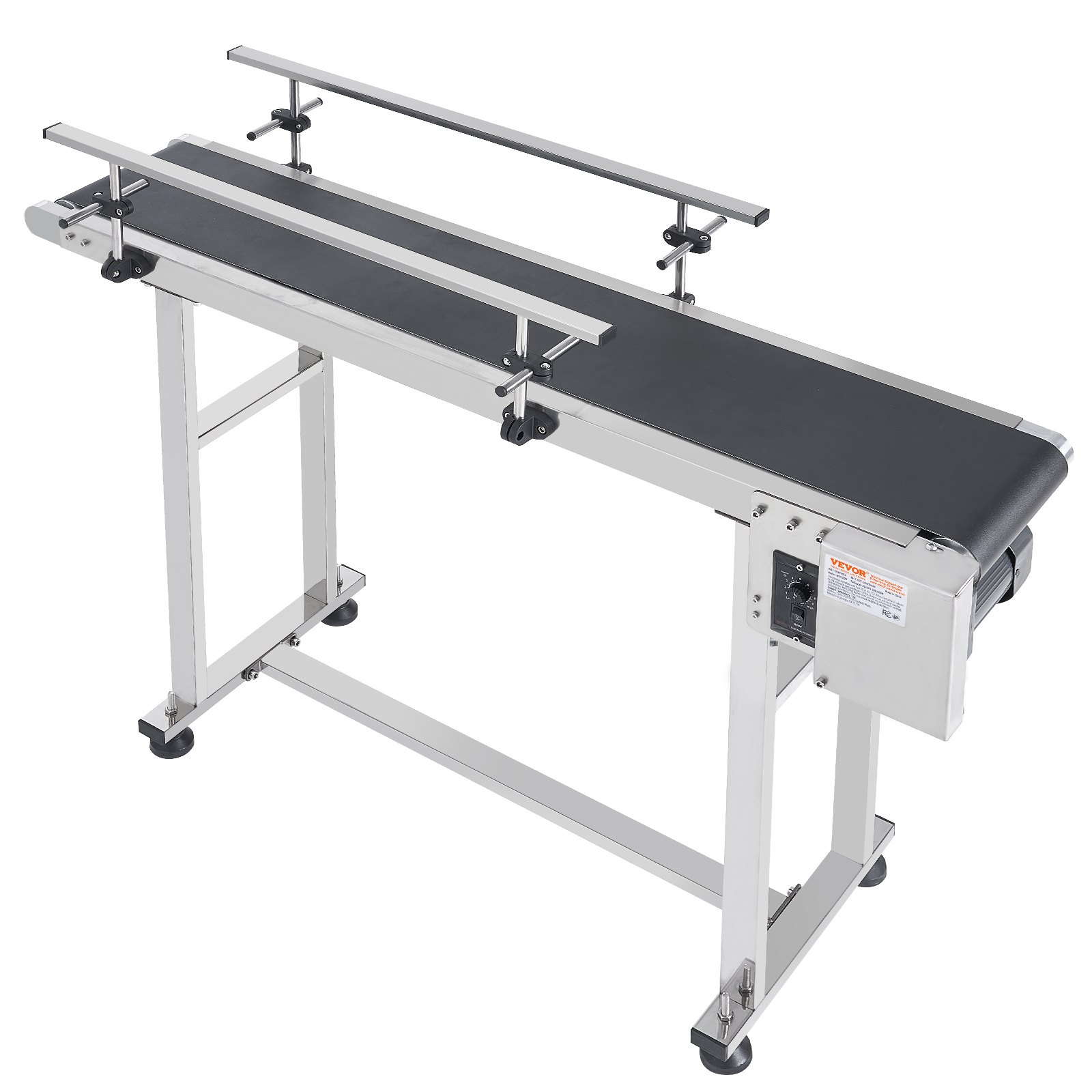 47"x7.8" Heavy Duty Belt Conveyor, Stainless Steel, PVC Belt, Adjustable Speed - Picture 10 of 10