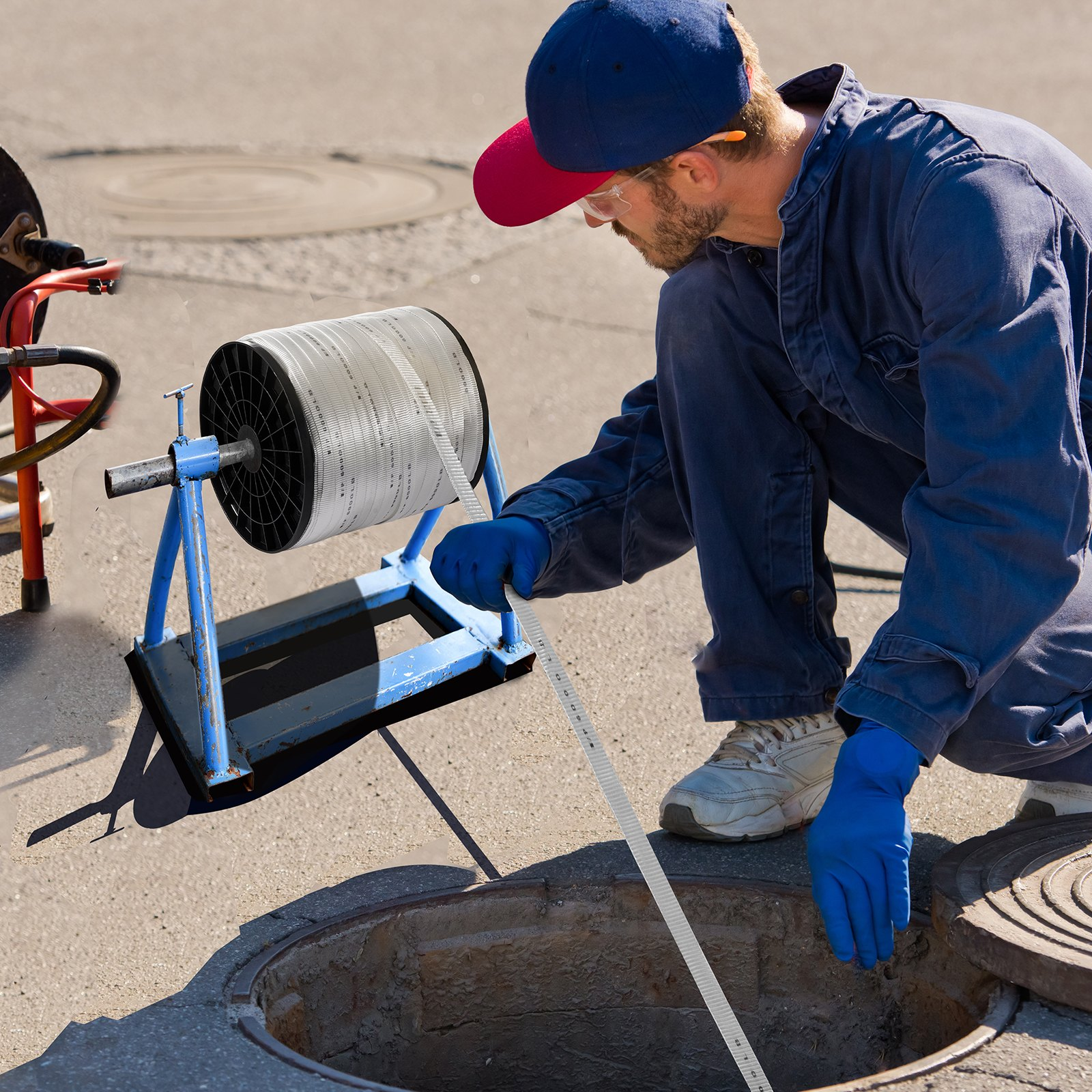 Polyester Pull Tape, 1" x 2103' Mule Tape Flat Rope, White