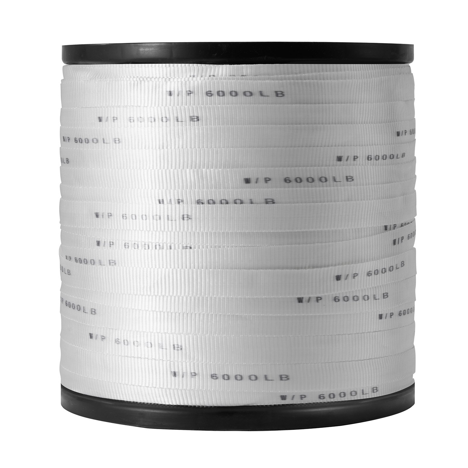 Polyester Pull Tape, 1" x 2103' Mule Tape Flat Rope, White