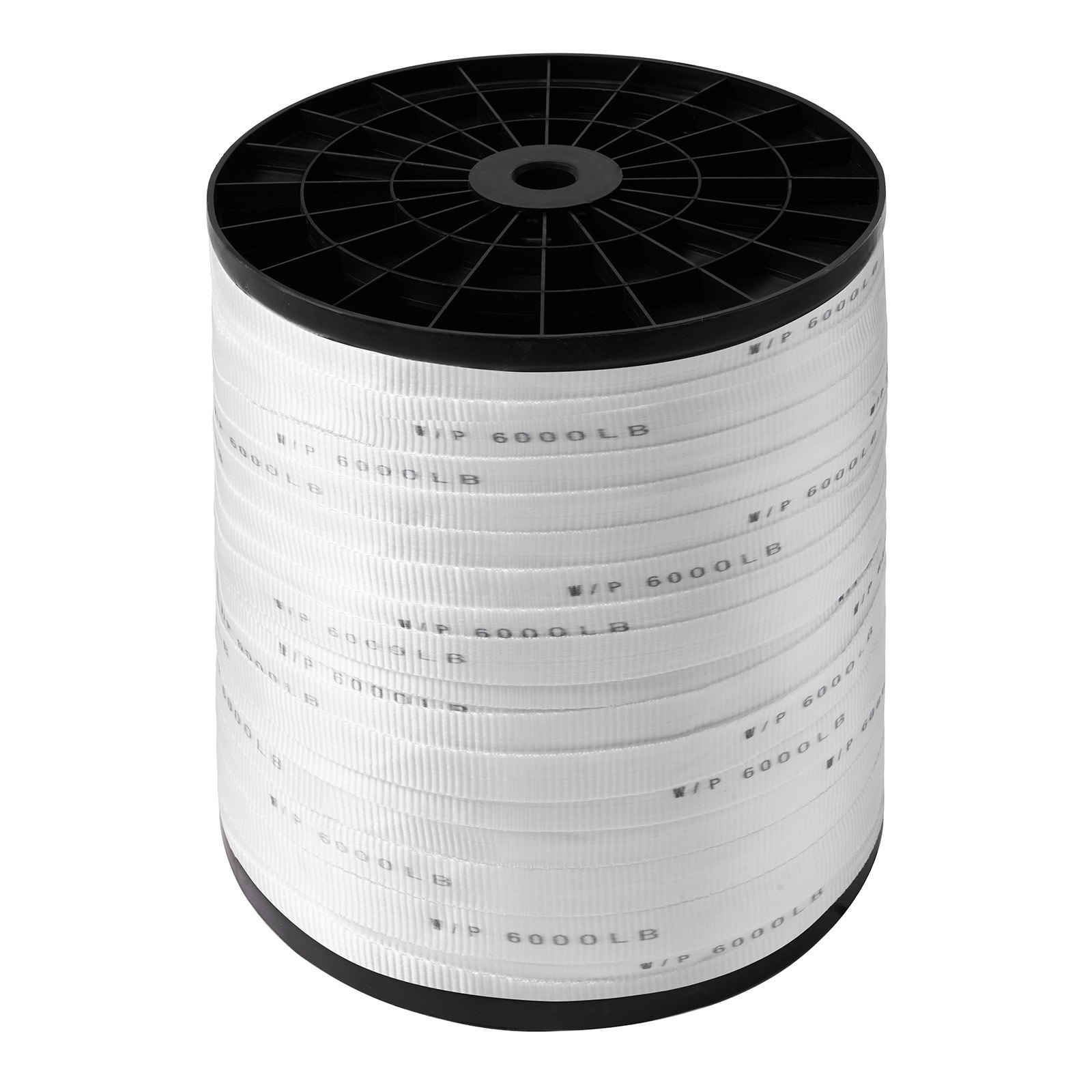 Polyester Pull Tape, 1" x 2103' Mule Tape Flat Rope, White