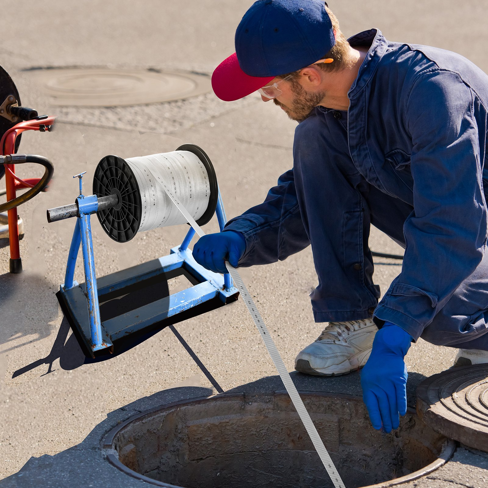 Polyester Pull Tape, 5/8" x 630' Mule Tape Flat Rope, Whit