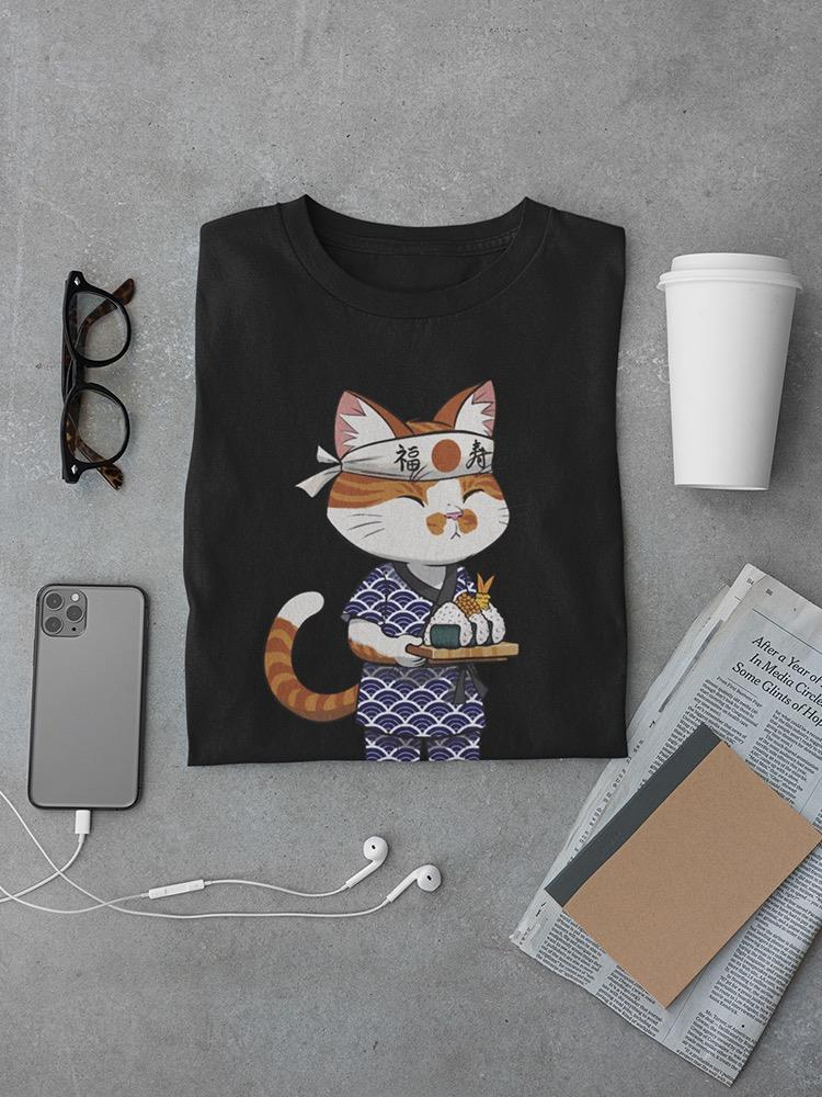 Japanese Kitten Server T-shirt -SmartPrintsInk Designs - Picture 3 of 11