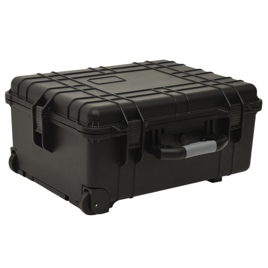 vidaXL Wheeled Flight Case - Black, 58x45x27 cm, PP - Ultimate Travel Protection - Picture 1 of 11