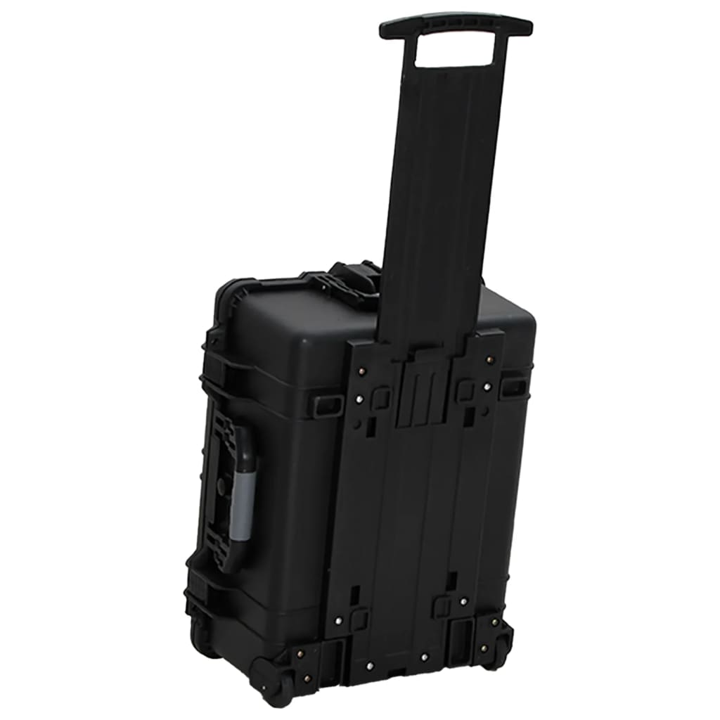 vidaXL Wheeled Flight Case - Black, 58x45x27 cm, PP - Ultimate Travel Protection - Picture 8 of 11