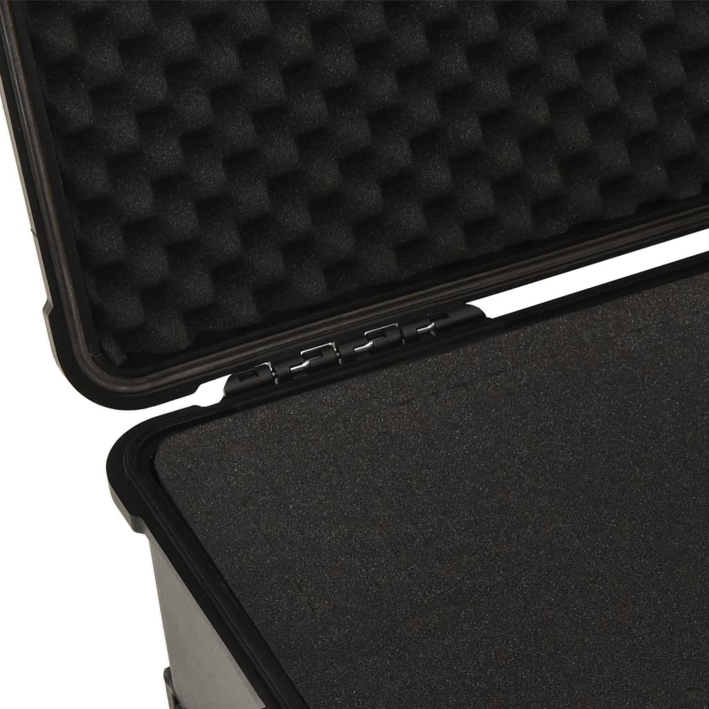 vidaXL Wheeled Flight Case - Black, 58x45x27 cm, PP - Ultimate Travel Protection - Picture 9 of 11