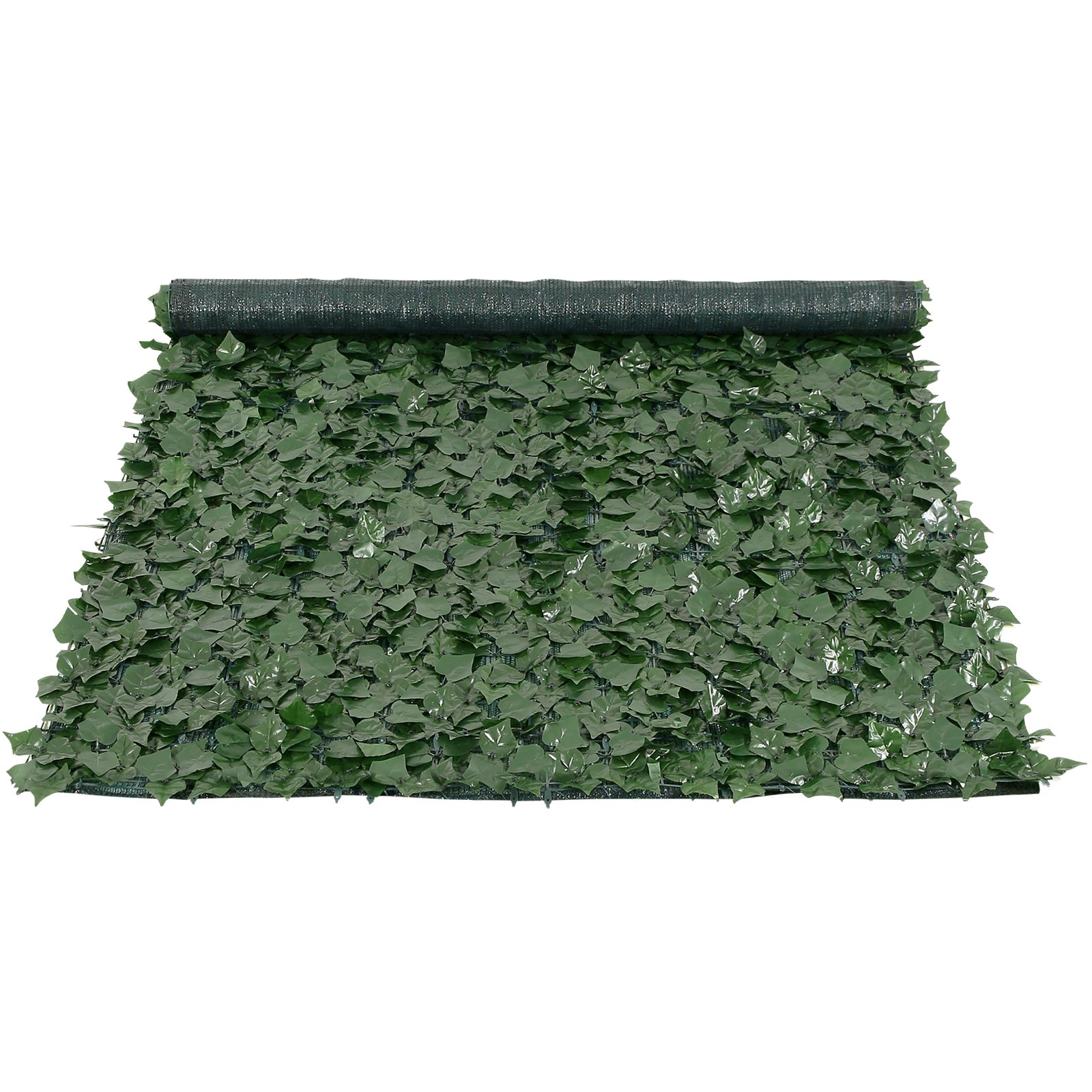 59x98 Ivy Privacy Fence, Artificial Green Wall Screen w/ Mesh Backing Faux Hedge