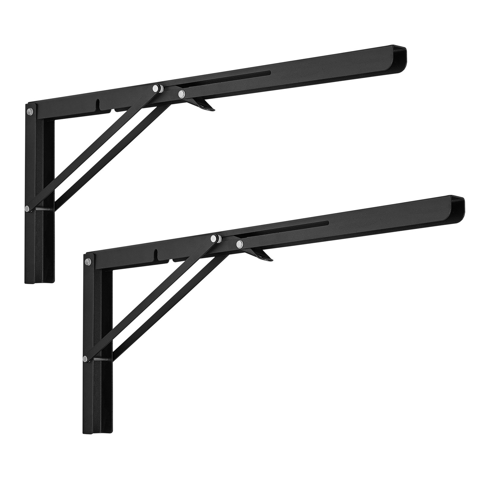 VEVOR Shelf Bracket Foldable, 24” L 2 Pcs , Heavy Duty Floating Shelf Brackets, 