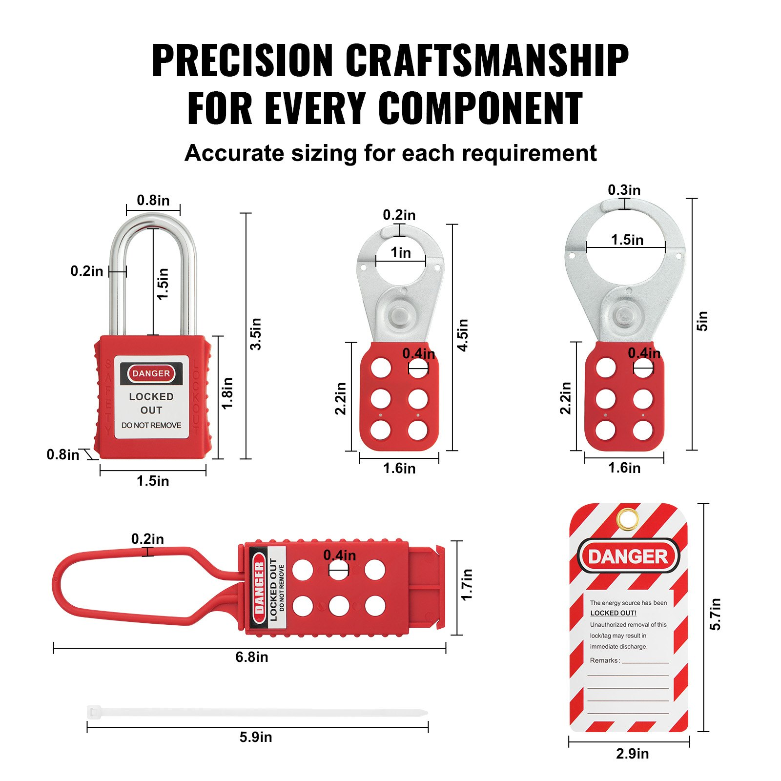 47 PCS Electrical Lockout Tagout Kit – Comprehensive Safety Kit with Padlocks, H