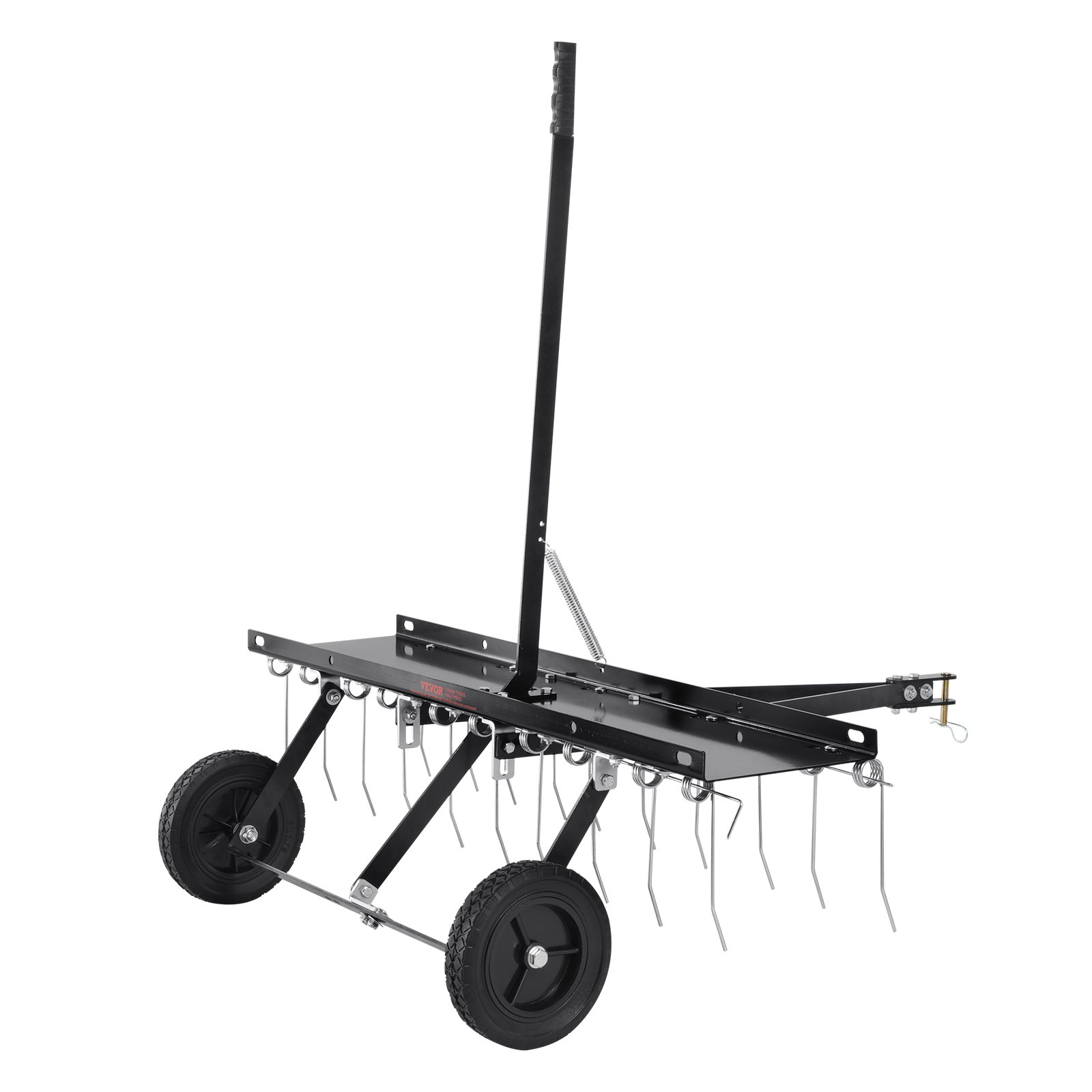 40" Tow-Behind Dethatcher, 20 Steel Tines, for ATV/Mower, Lift Handle, Lawn Rake - Picture 8 of 10