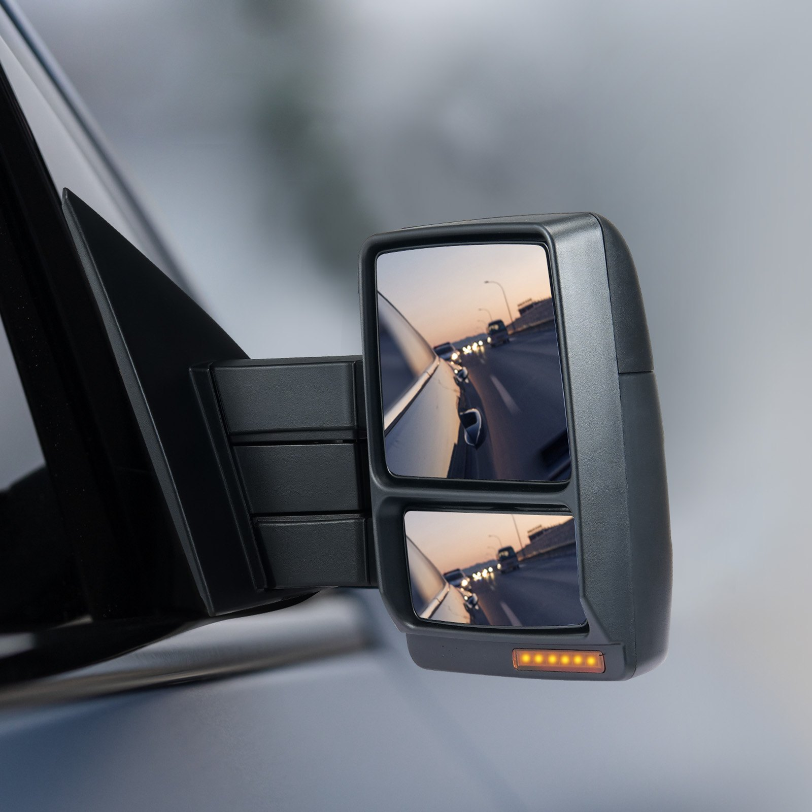 Towing Mirrors, Left & Right Pair Set for 2004-2014 Ford F150, Black - Picture 8 of 12