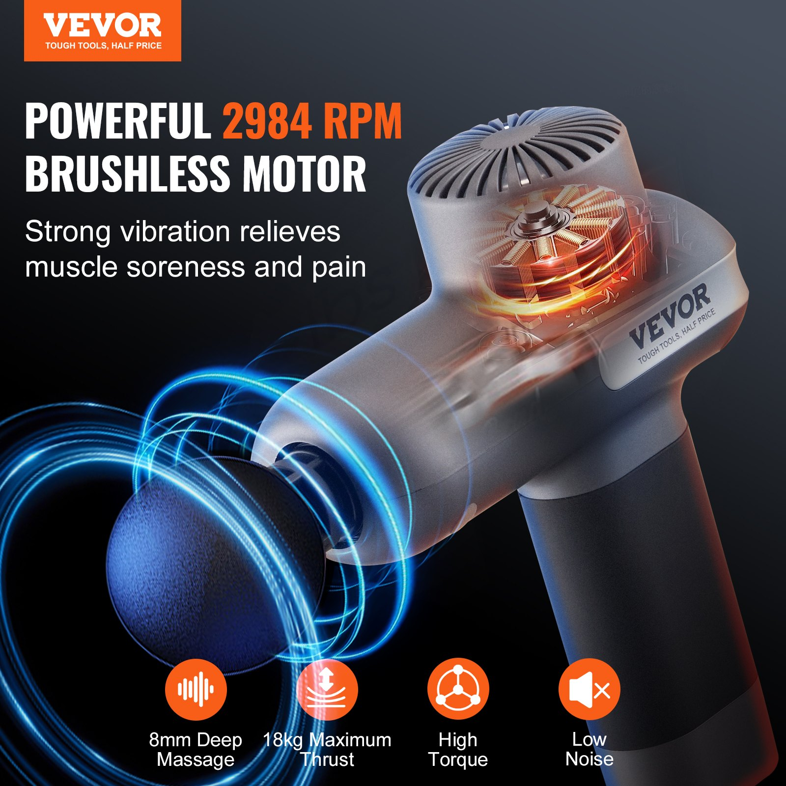 VEVOR Massage Gun Deep Tissue, Muscle Relaxation