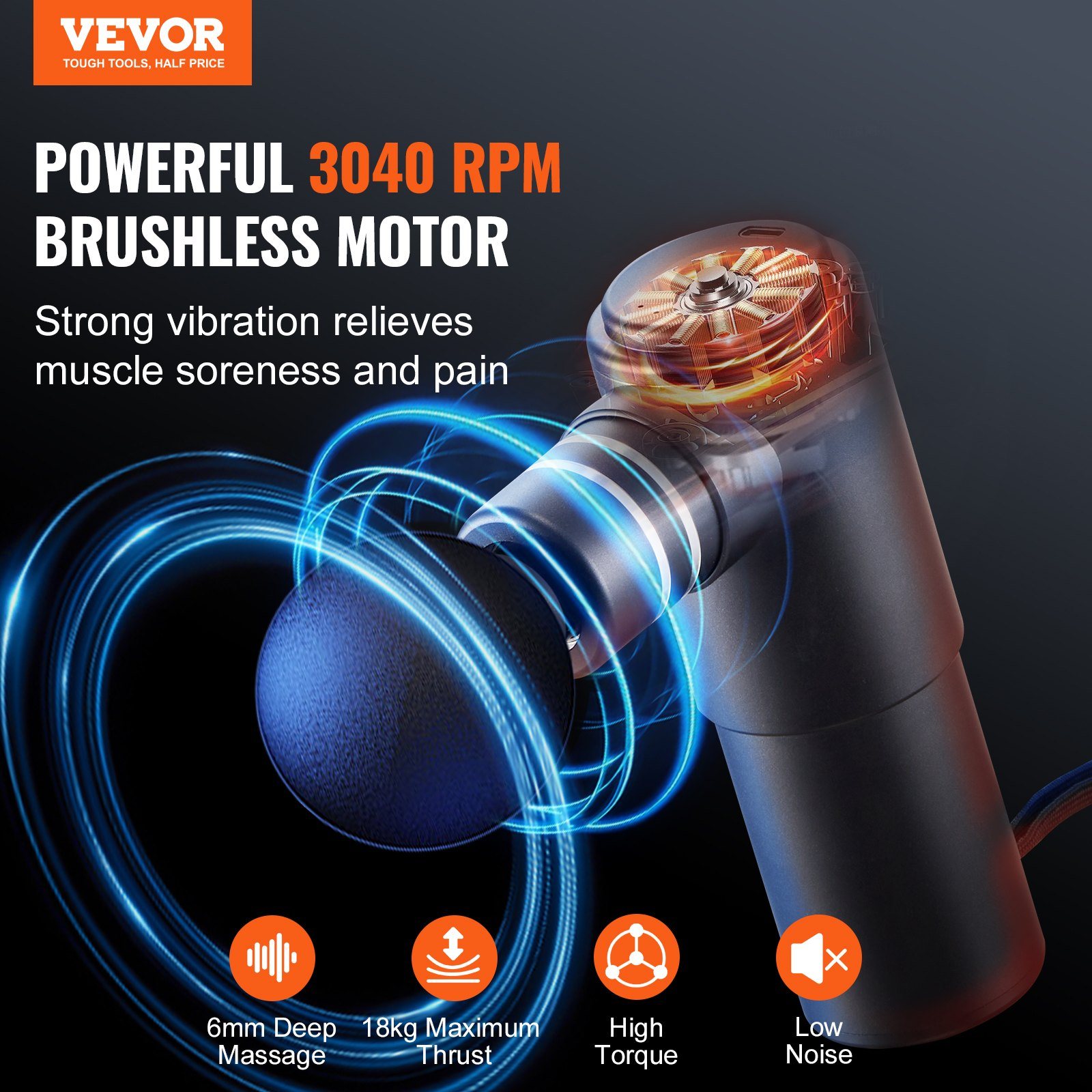 VEVOR Massage Gun Deep Tissue, Muscle Relaxation