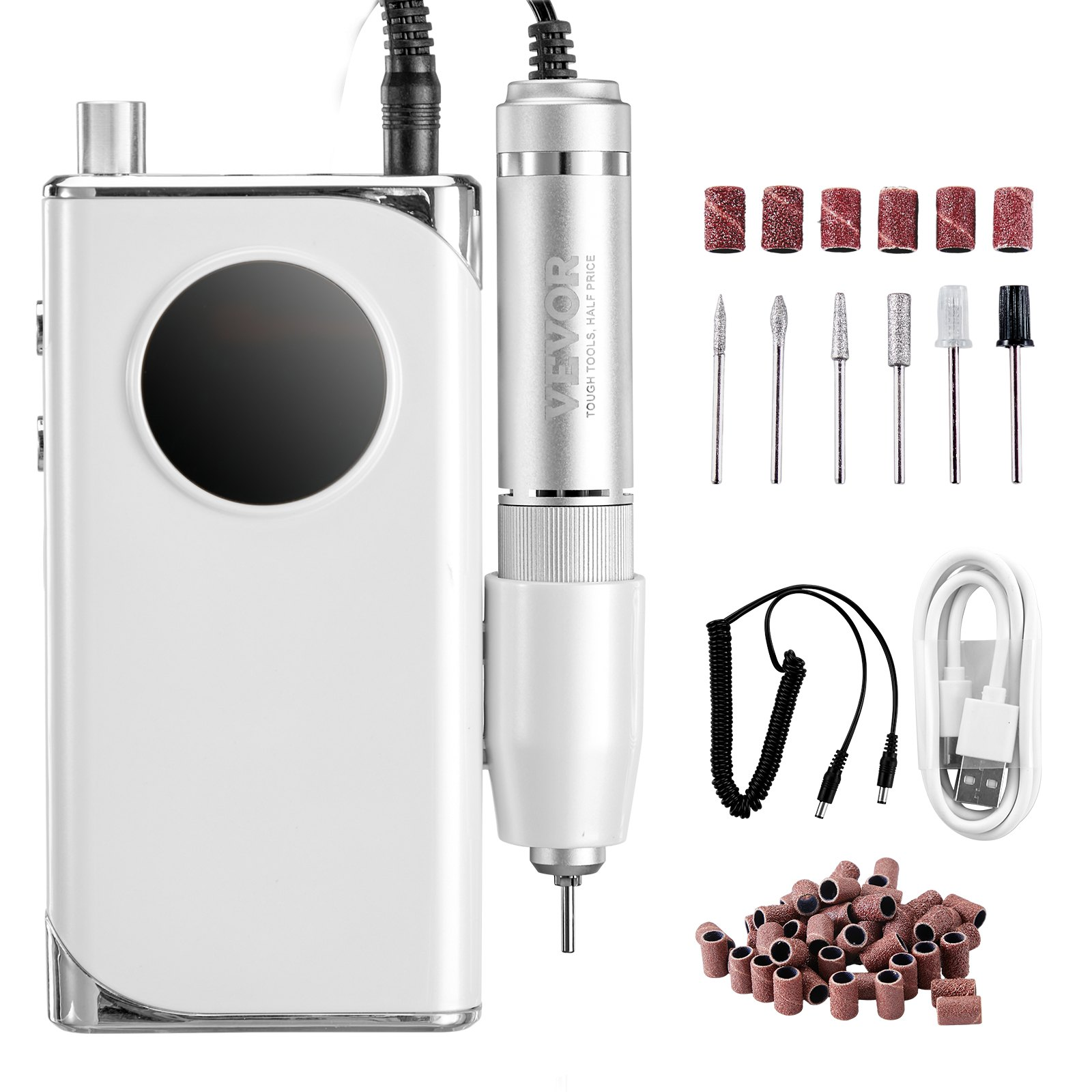 Taladro de Uñas Eléctrico Recargable VEVOR, 40.000 RPM Portátil Inalámbrico Clavo E Lima - Imagen 11 de 11