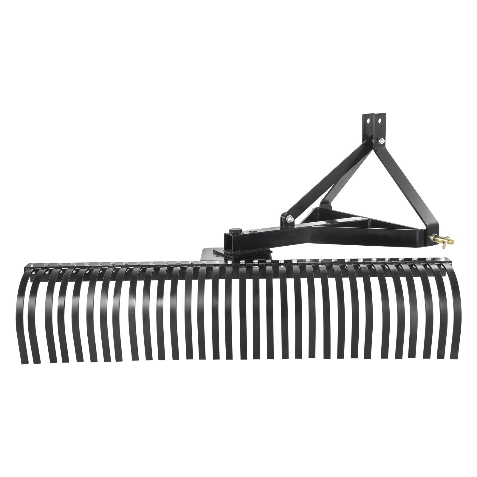 60" Pull-Behind Thatch Remover, 32 Steel Prongs, 3-Point Hitch, for Soil & Grass