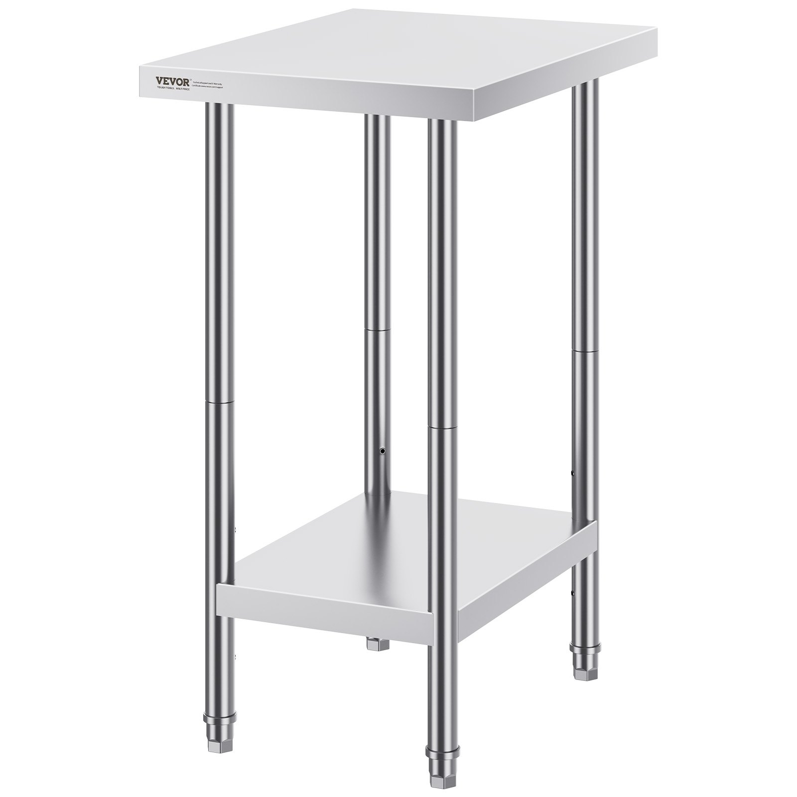 24x18x34 Stainless Steel Prep Table 640 lb Capacity 3-Level Adjustable