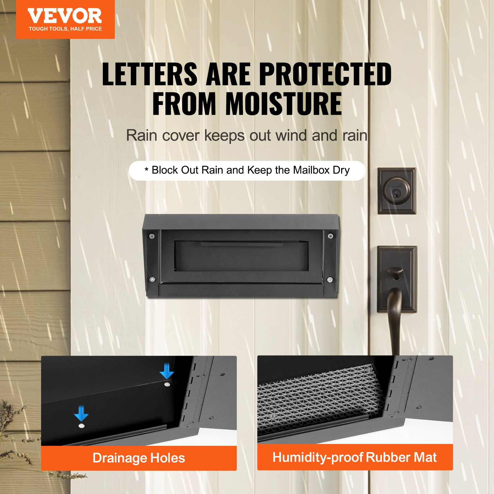 Through The Door Key Drop Box, Black