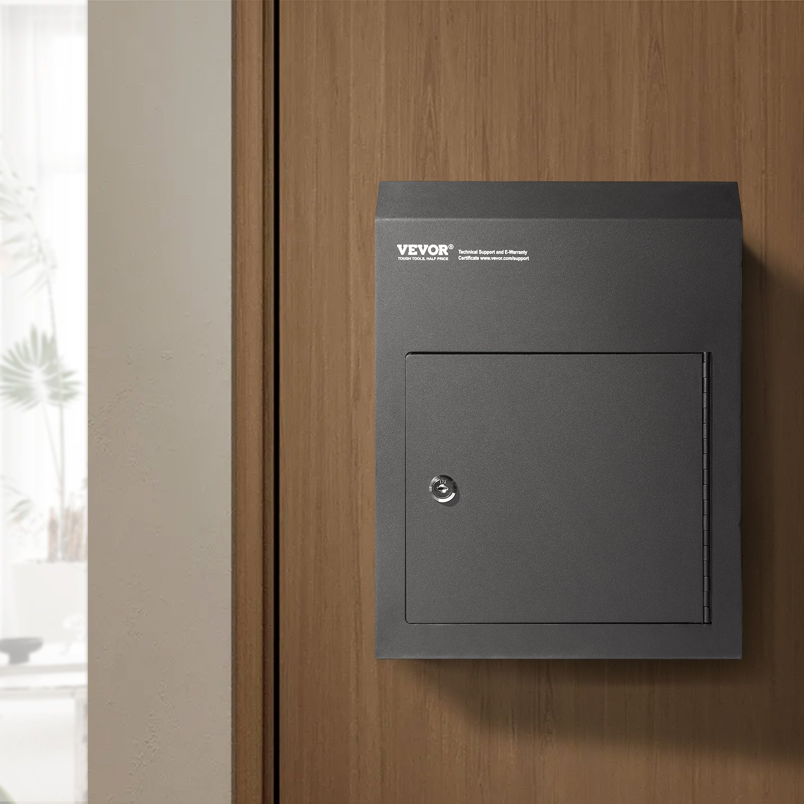Through The Door Key Drop Box, Black