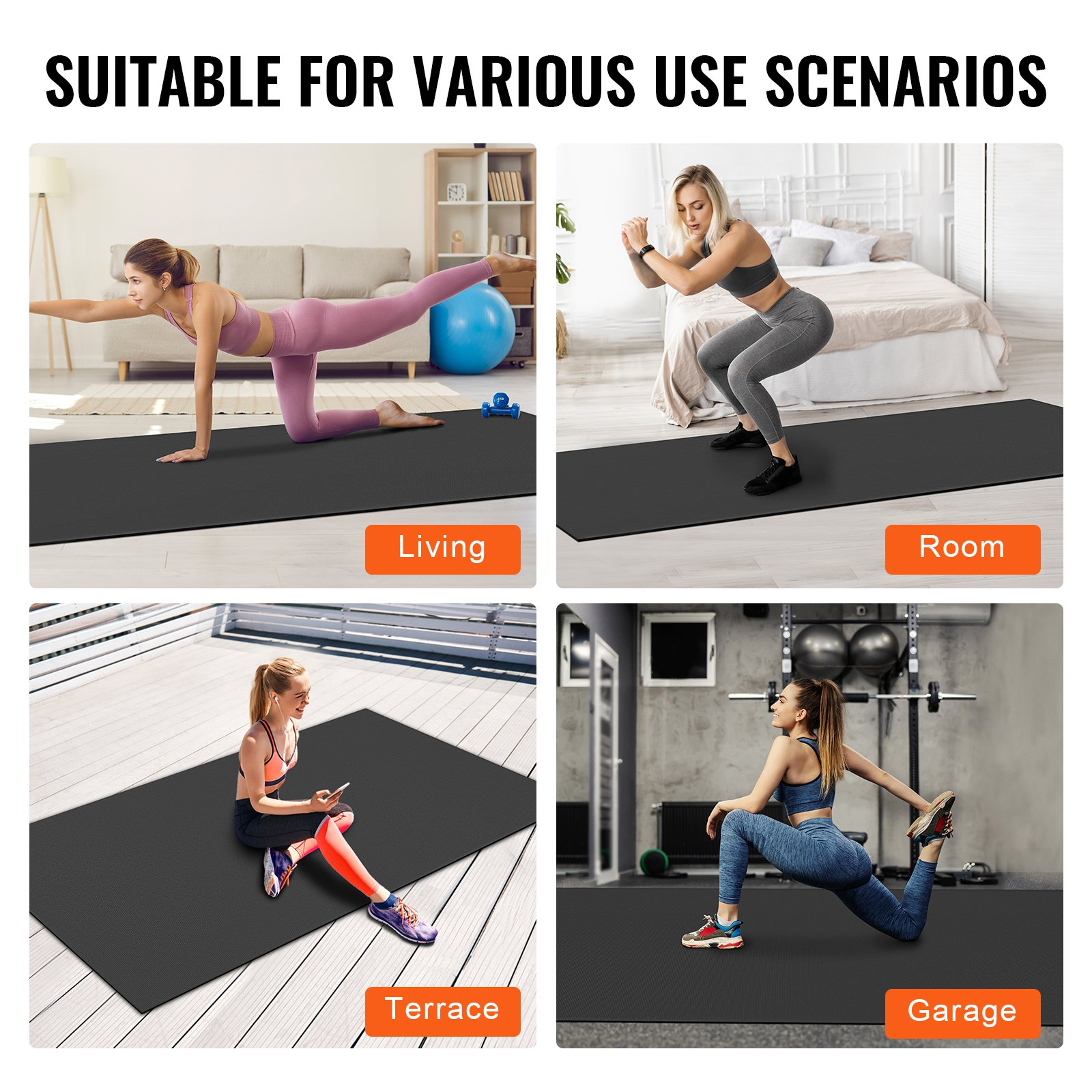 Exercise Mat, Pilate & Floor Workout (10x6ft)