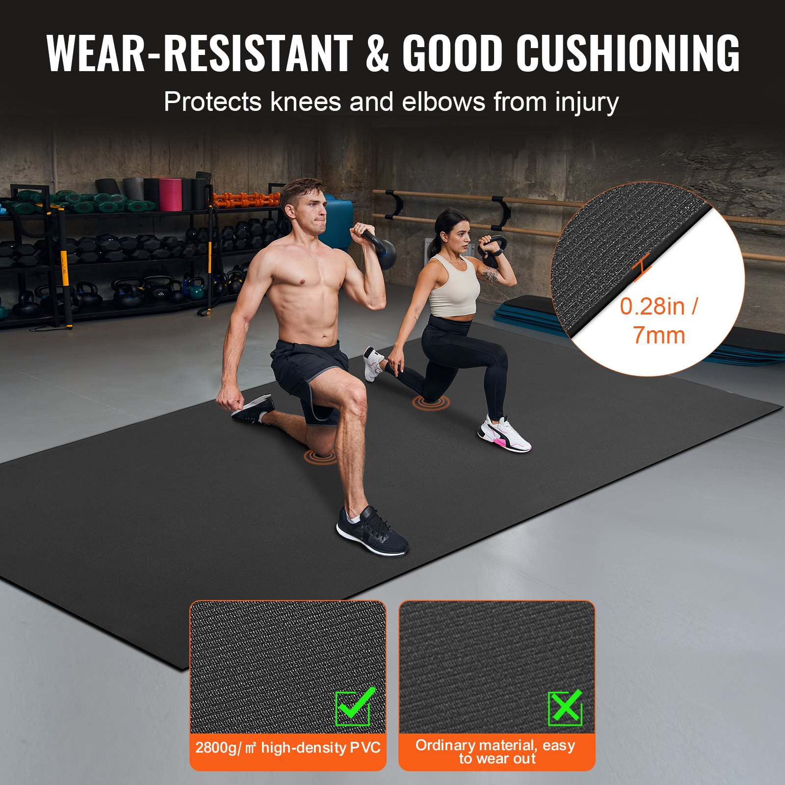 Exercise Mat, Pilate & Floor Workout (12x6ft)