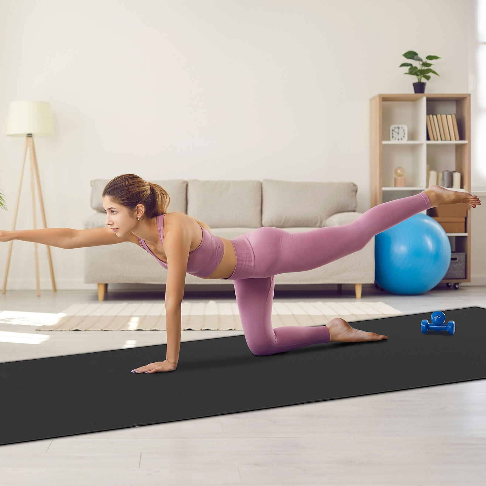 Exercise Mat, Pilate & Floor Workout (12x6ft)