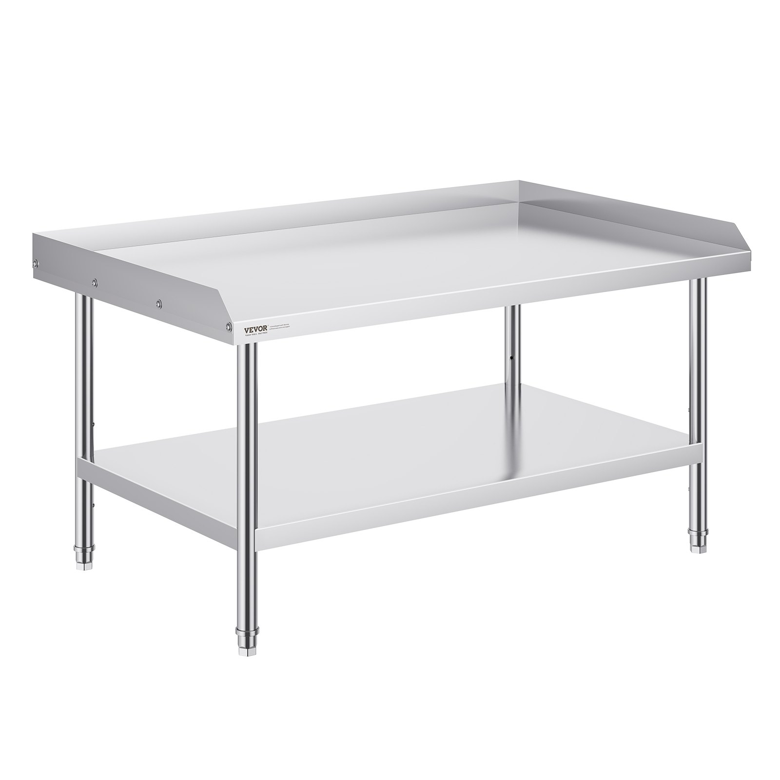30x48x26 Stainless Steel Work Table w/ 3-Sided Backsplash Commercial Prep
