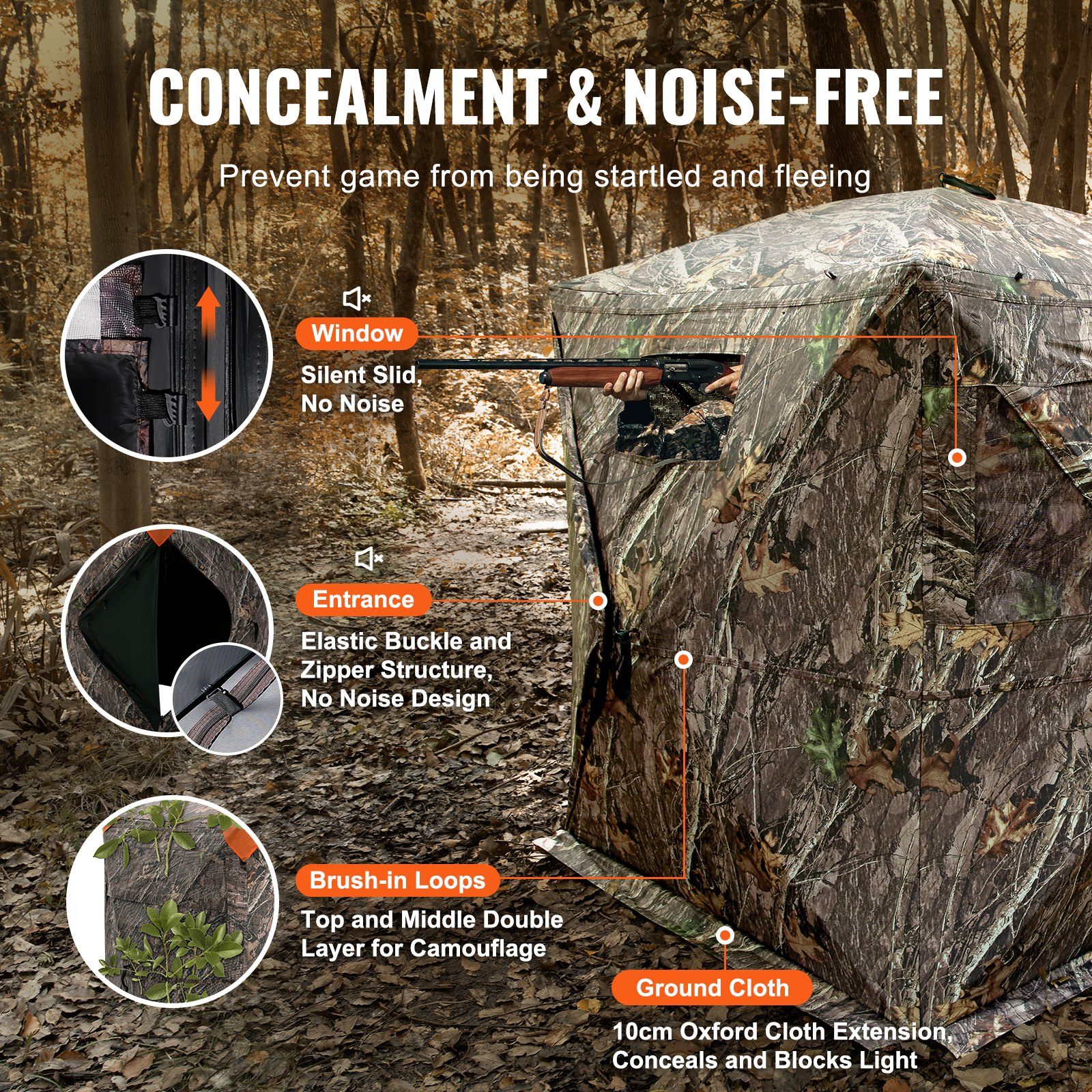 Hunting Blind, 3 Horizontal Windows for Turkey and Deer Hunting - Picture 2 of 10
