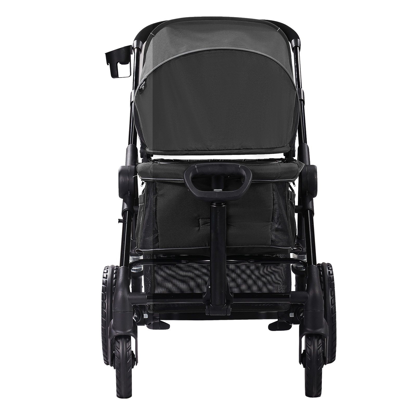 VEVOR All-Terrain Stroller Wagon, 2 Seats Foldable Expedition 2-in-1 Collapsible