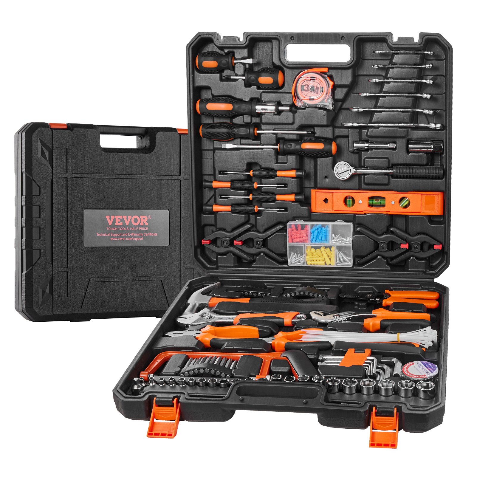 216-Piece Tool Kit, Home Repair Set w/ Case, High-Quality Steel for DIY & Repair