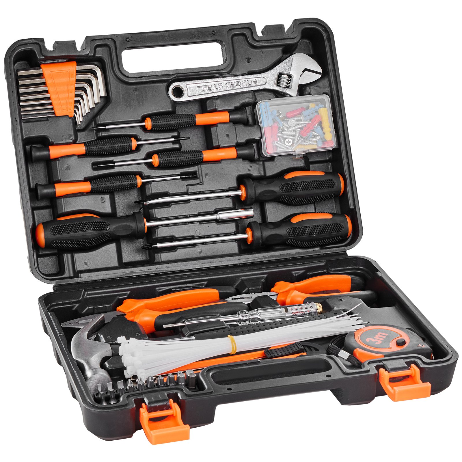 216-Piece Tool Kit, Home Repair Set w/ Case, High-Quality Steel for DIY & Repair