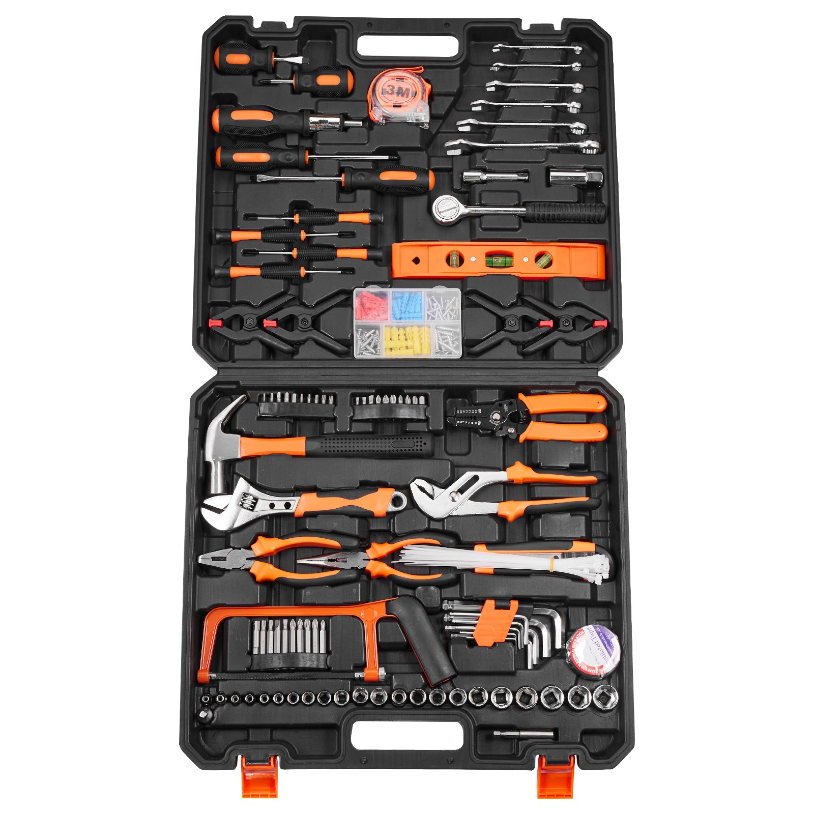 216-Piece Tool Kit, Home Repair Set w/ Case, High-Quality Steel for DIY & Repair