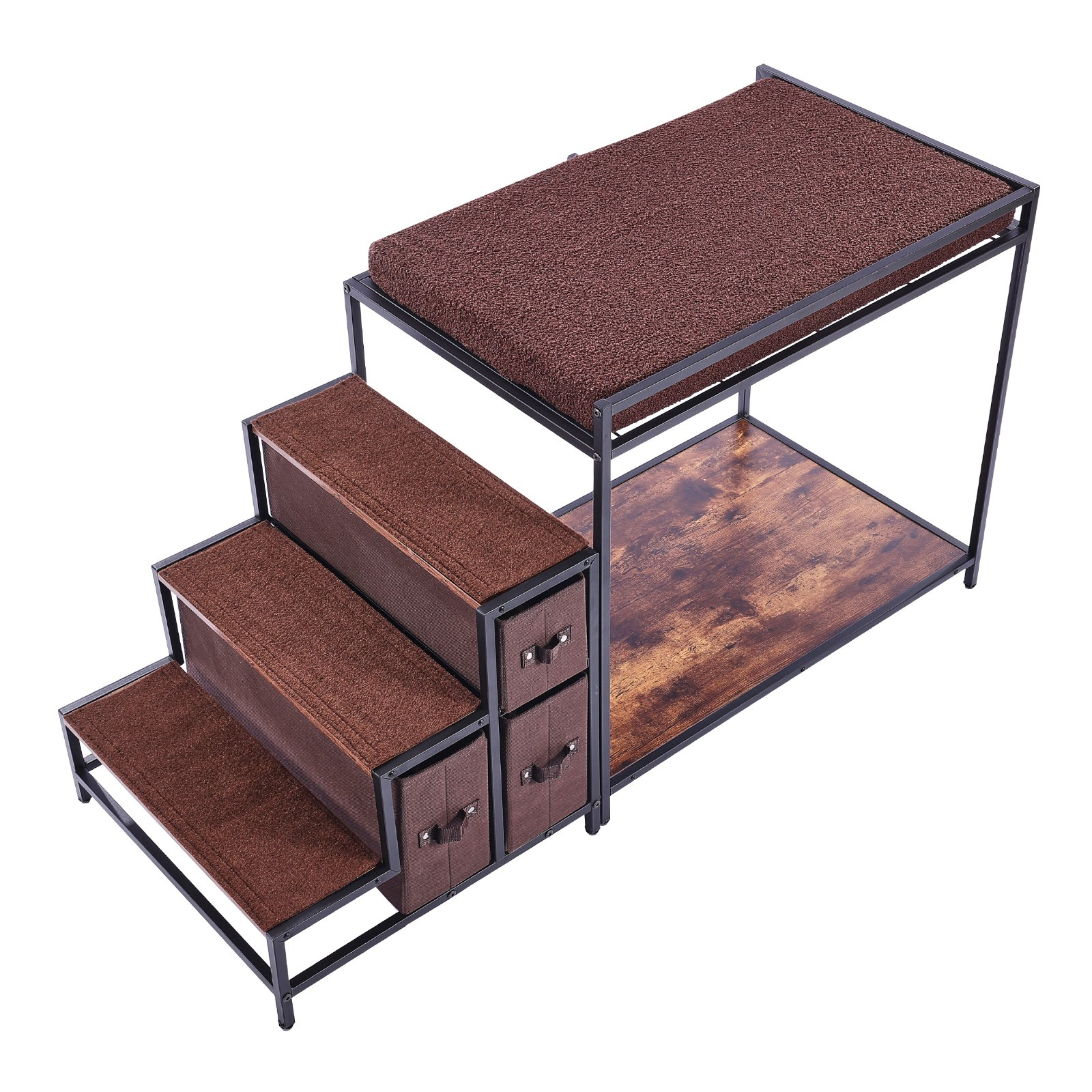 Pet Bunk Bed Dog/Cat Window Perch with Stairs Storage Medium Size - Picture 10 of 10