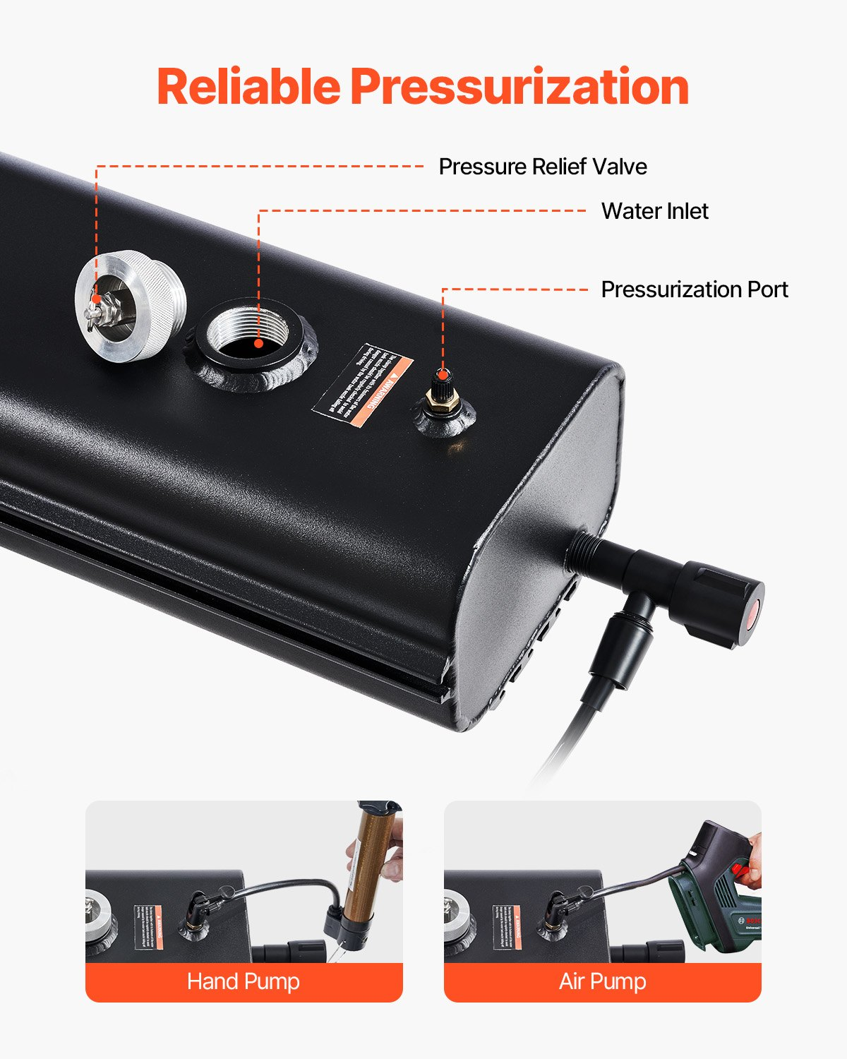 4 Gal Roof Rack Water Tank Portable Water Tank with Splash-Guard Panel