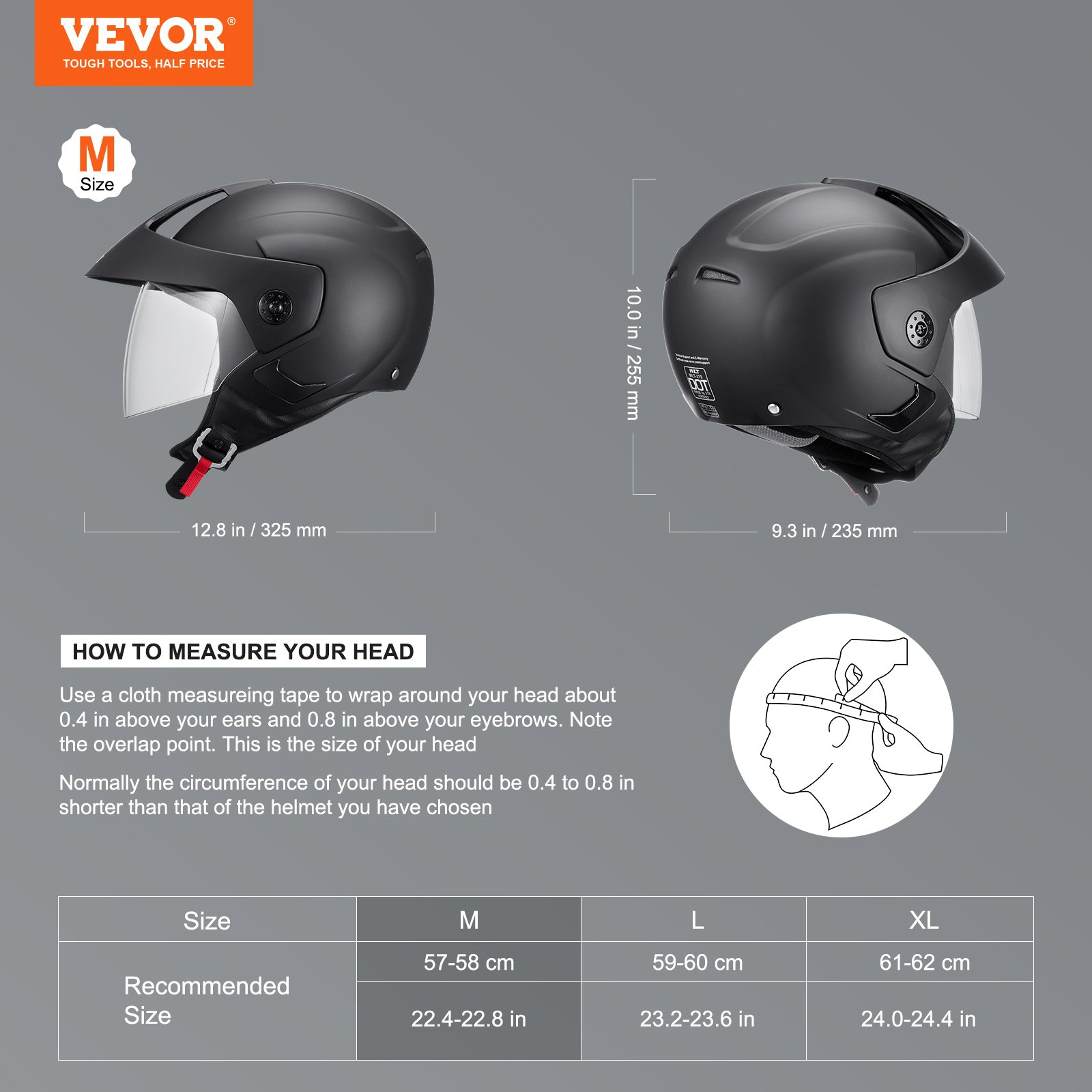 3/4-Face Motorcycle Helmet Motocross Helmet with Bluetooth Slot 091