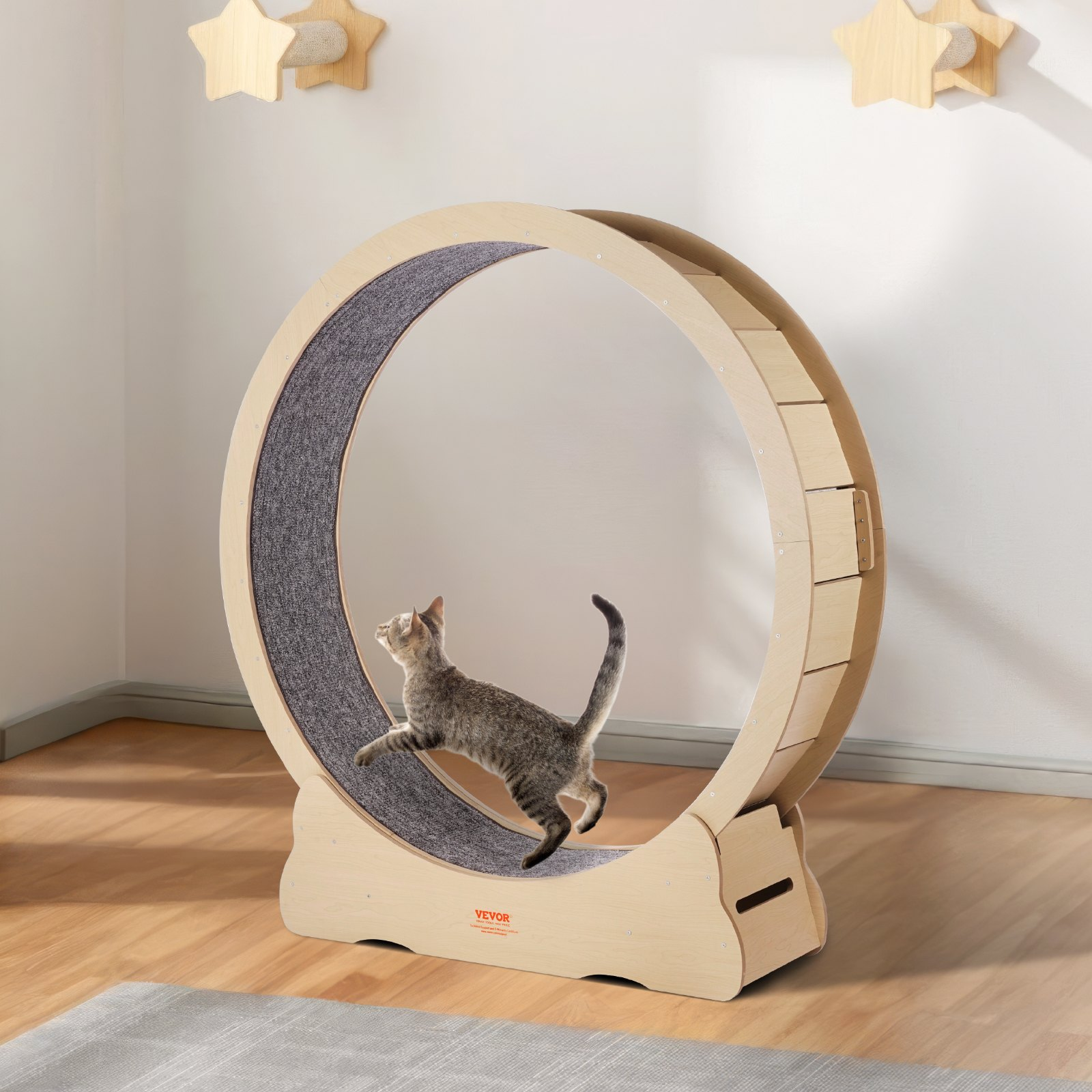 Wooden Cat Exercise Wheel, Suitable for Most Cats