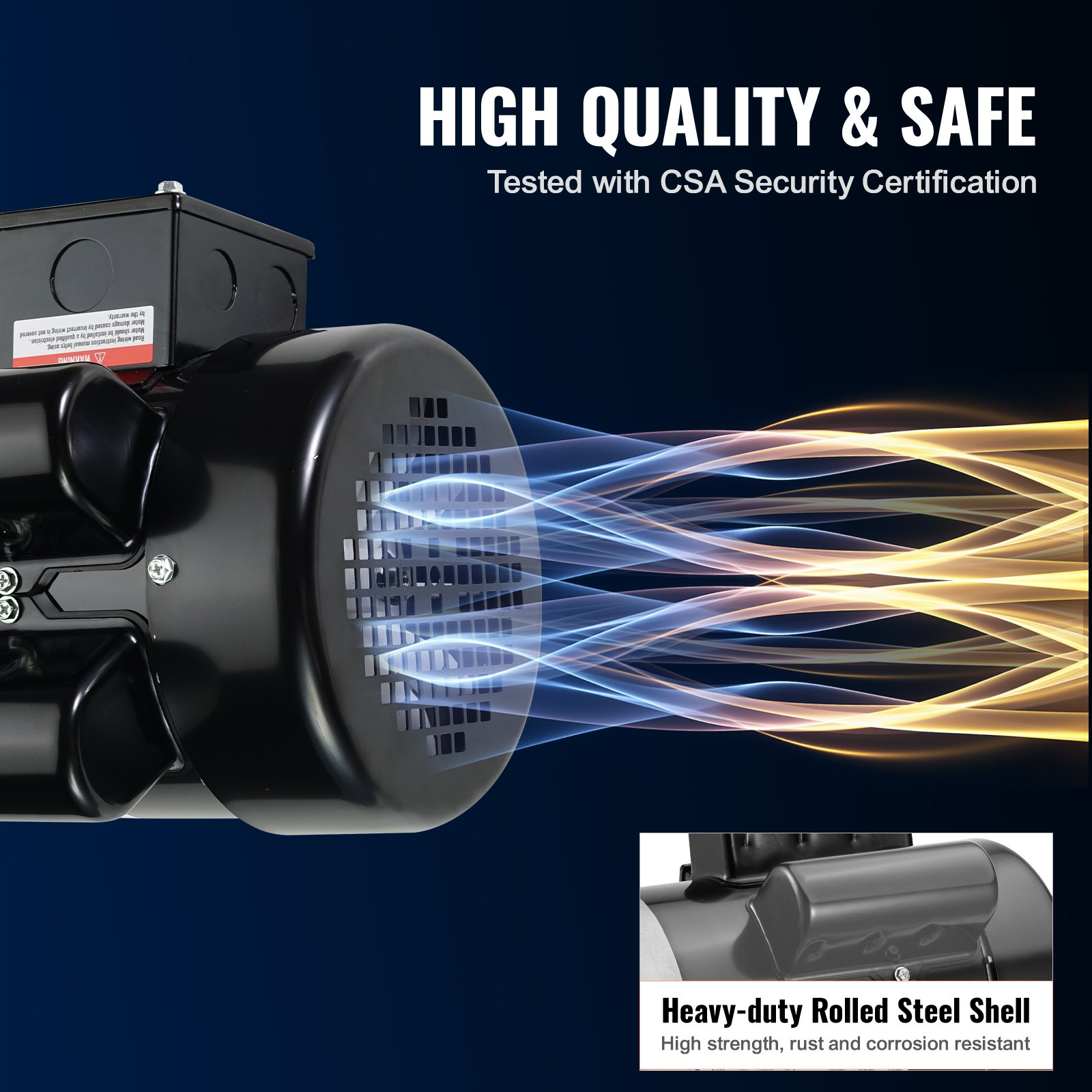 1.5HP Electric Motor 3450 rpm AC 115V/230V 56C Frame Air Compressor Single Phase - Picture 4 of 11