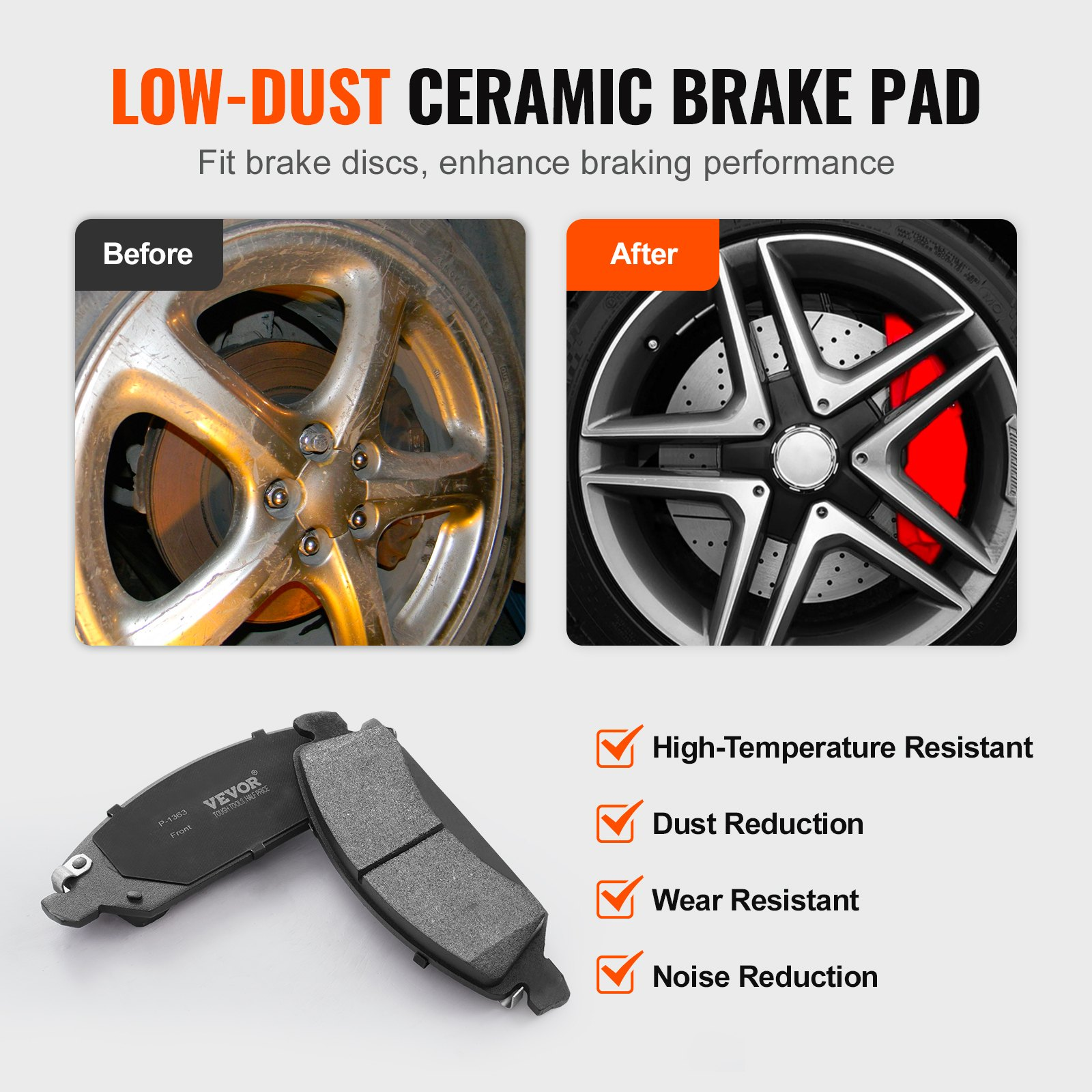 Drilled Slotted Front Rear Brake Rotors Pads Kit for Chevy Silverado GMC - Picture 3 of 10
