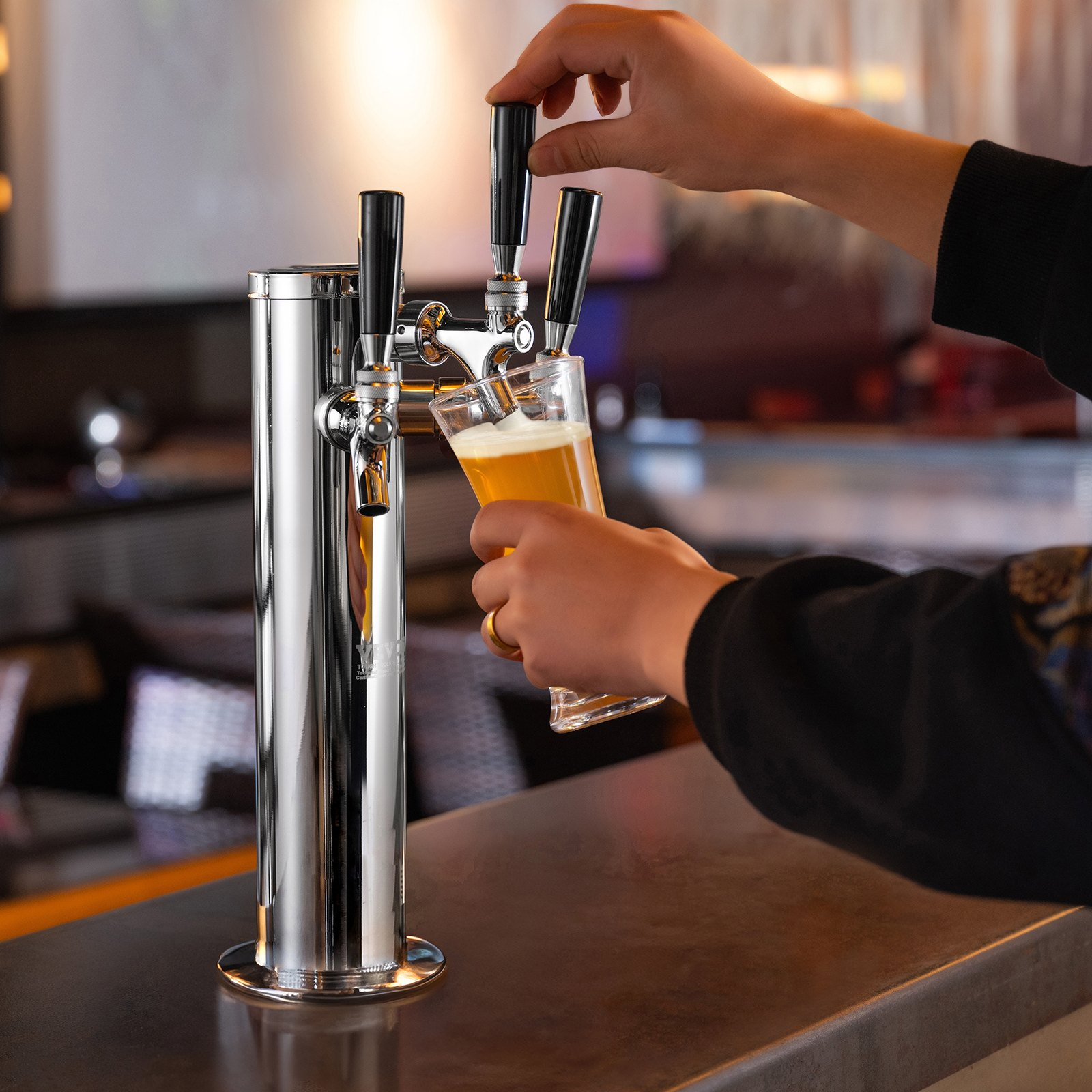 Triple Taps Draft Beer Tower Dispenser, Restaurant